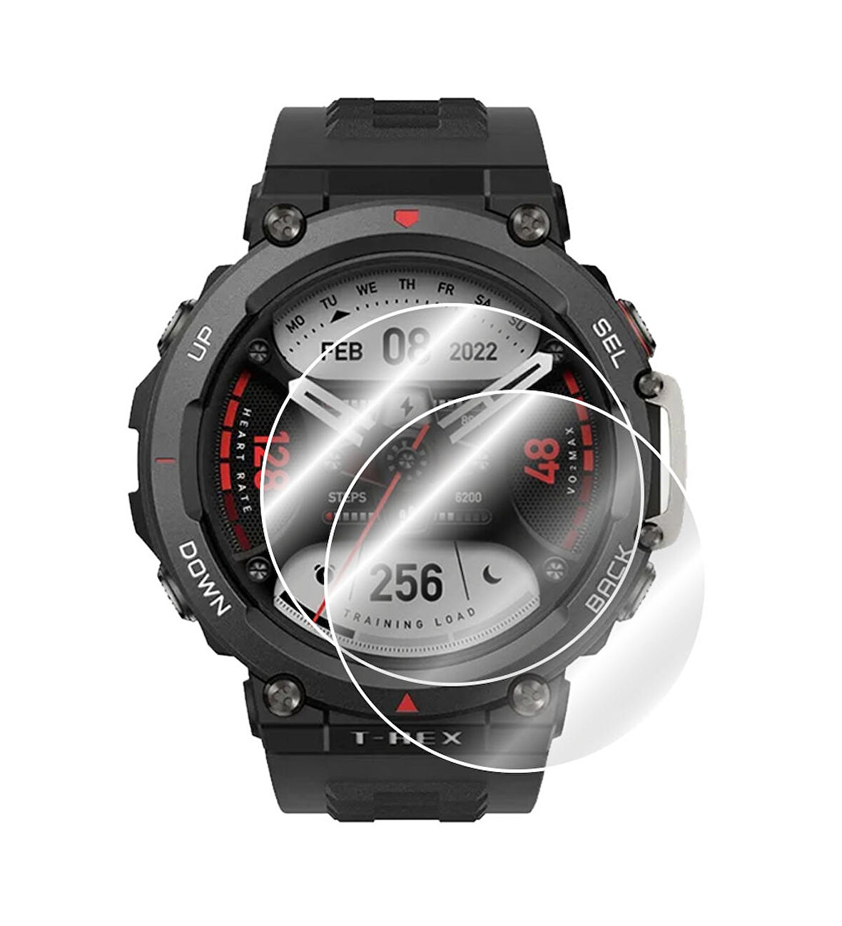 Amazfit T-rex 2 Smartwatch ile uyumlu IPG Ekran Koruyucu (2 Adet)