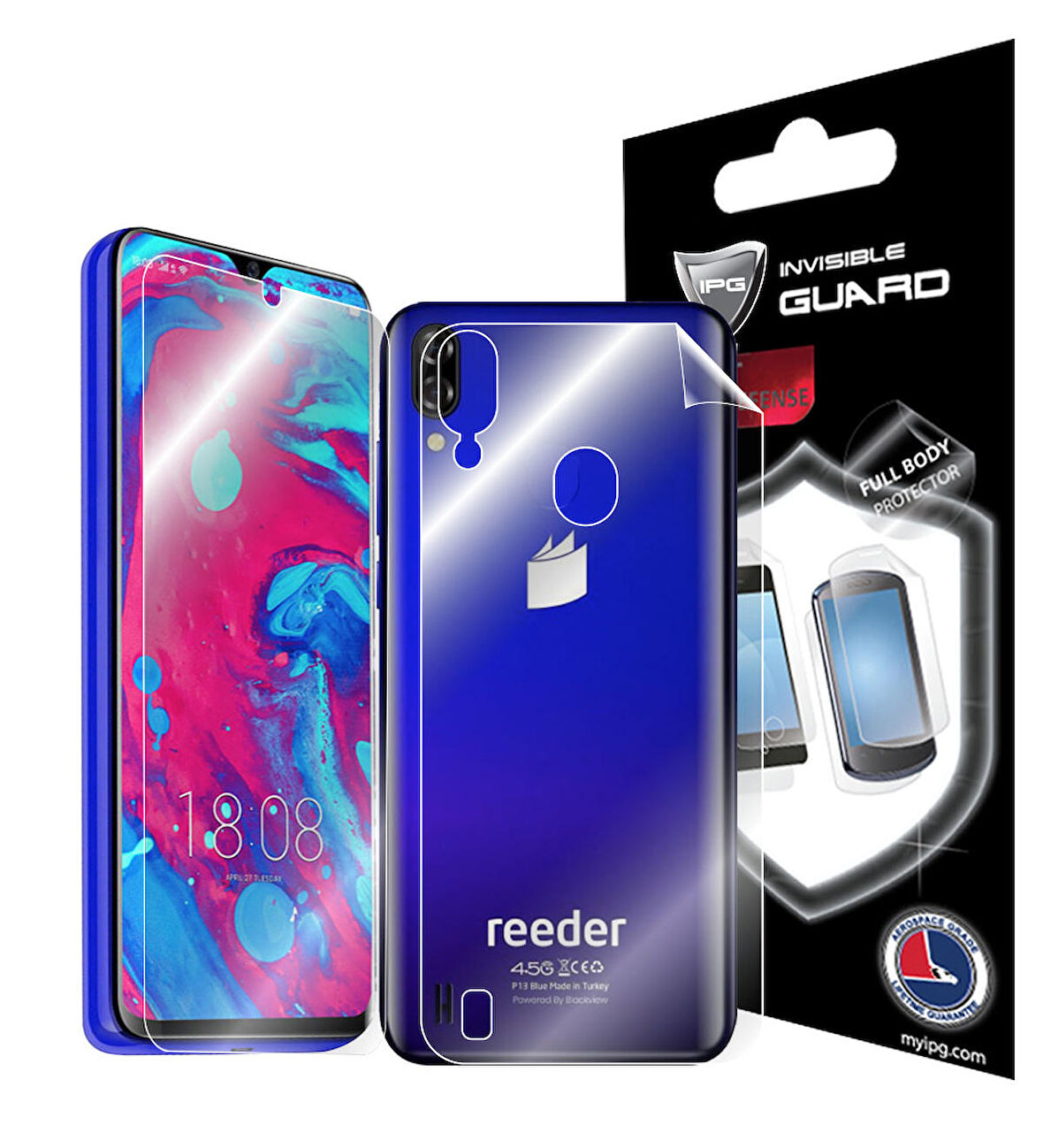 IPG Reeder P13 Blue Tam Kaplama (Ekran ve Arka Koruma)