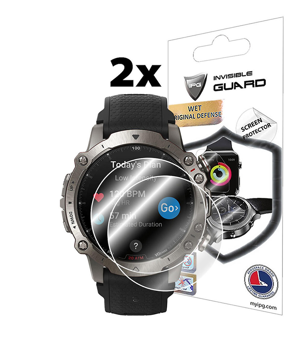 Amazfit Falcon Akıllı Saat ile uyumlu IPG Ekran Koruyucu (2 Adet)