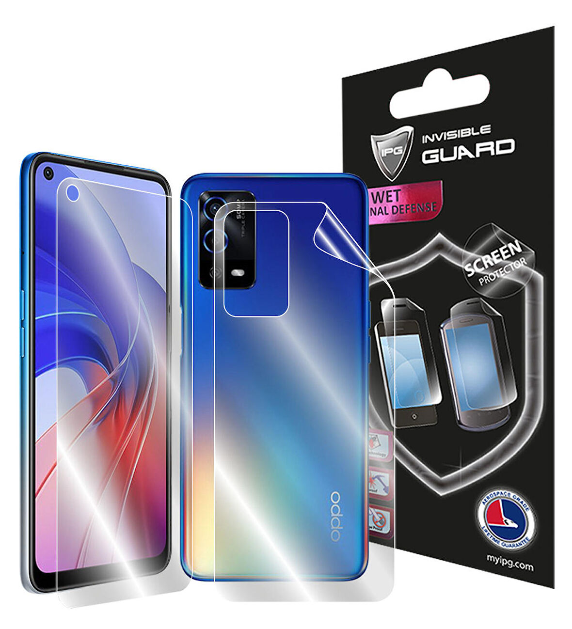 IPG Oppo A55 Tam Kaplama (Ekran ve Arka Koruma)