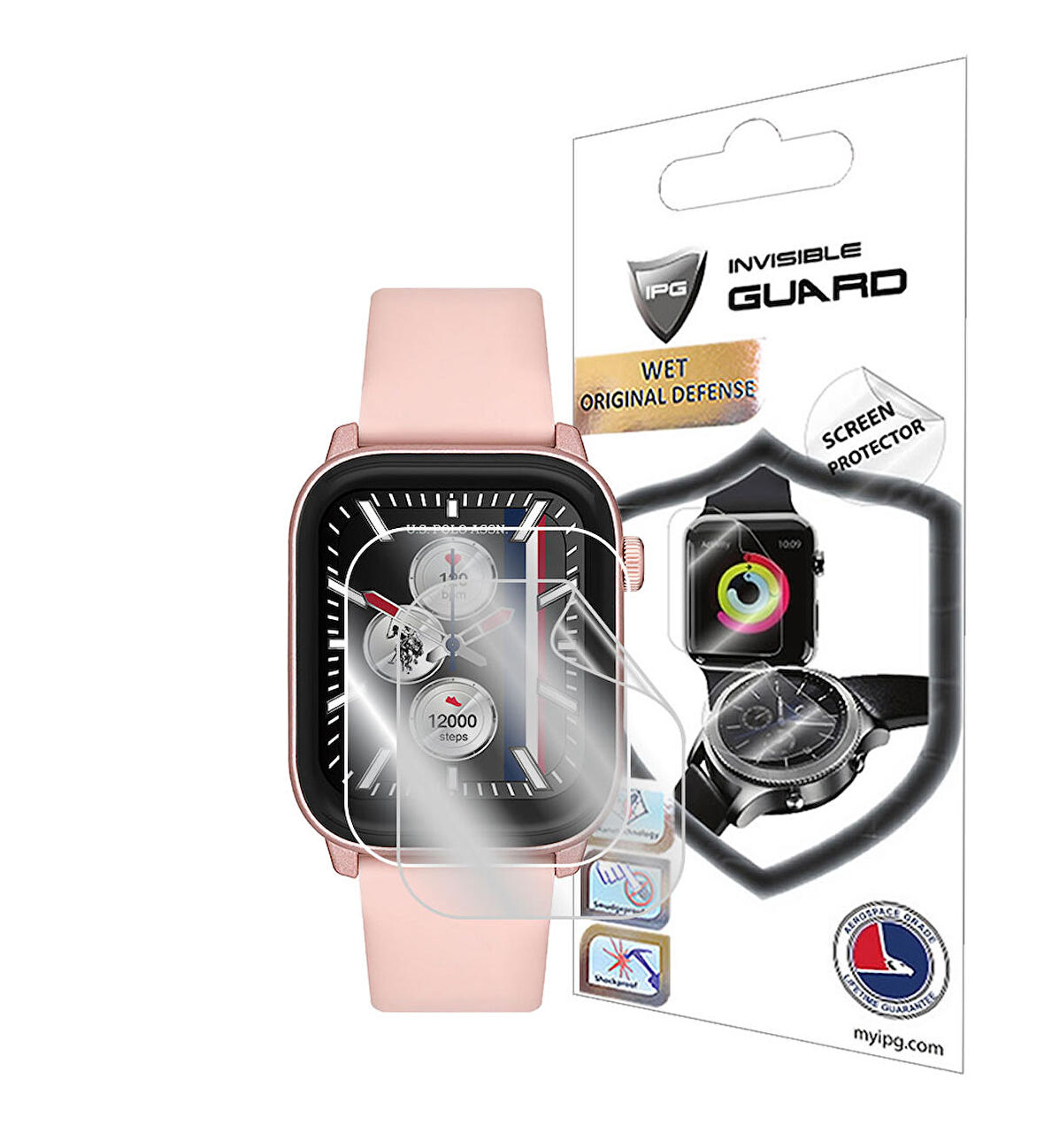 U.S Polo Assn. Connect USPA3000 (USPA3000-01/05) Akıllı Saat ile uyumlu IPG Ekran Koruyucu (2 Adet)