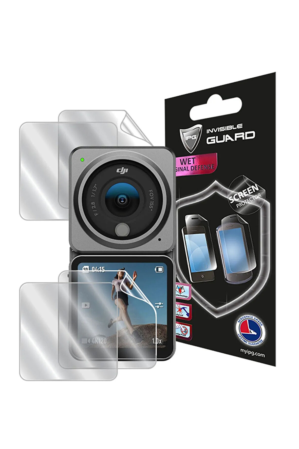 Djı Action 2 Dual Screen Combo Aksiyon Kamera Ile Uyumlu Hydrogel Ekran Koruyucu (4 ADET)