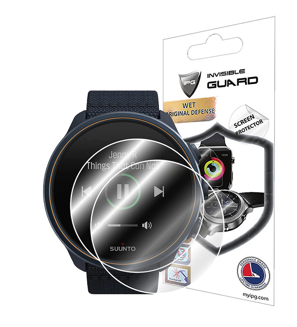 Suunto 9 G1 Baro Smart Watch ile uyumlu IPG Ekran Koruyucu (2 Adet)