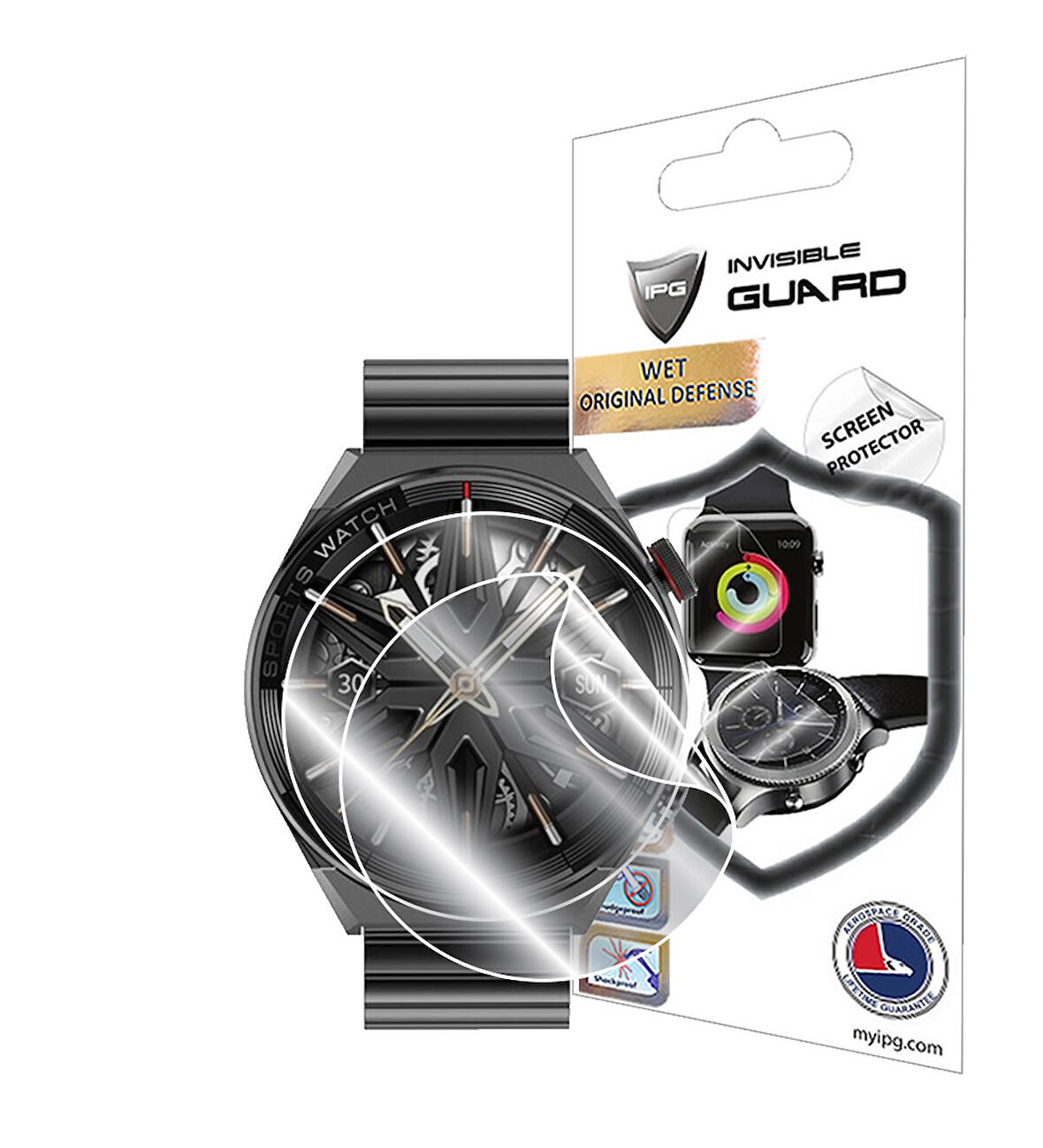 Dt3 Mate Smart Watch ile uyumlu IPG Hydrogel Ekran Koruyucu (2 Adet)