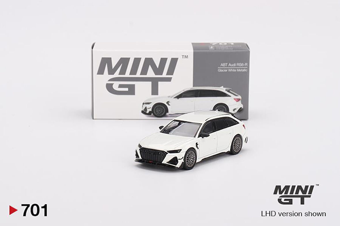 Mini GT Audi ABT RS6-R Glacier White Metallic 701