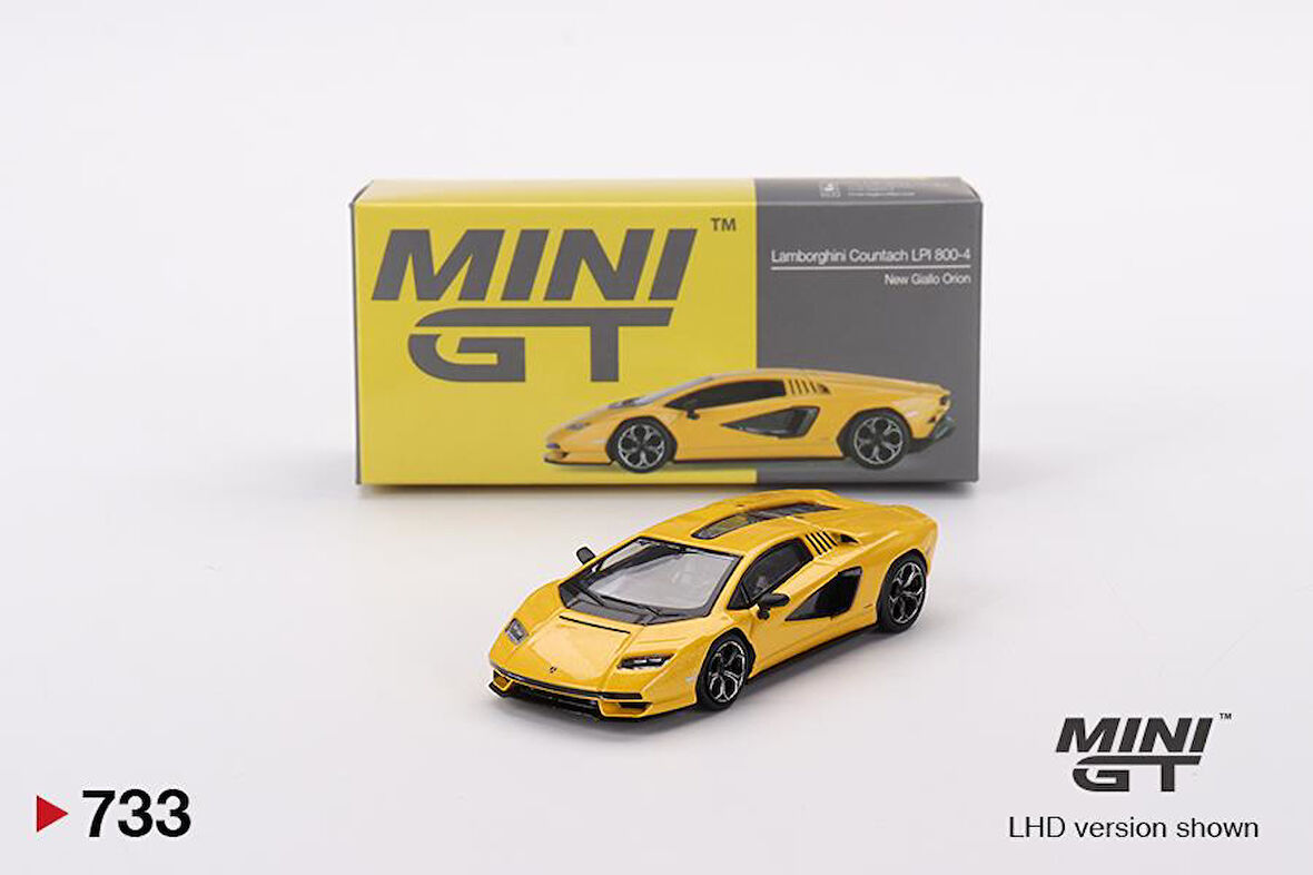 Mini GT Lamborghini Countach LPI 800-4 New Giallo Orion 733