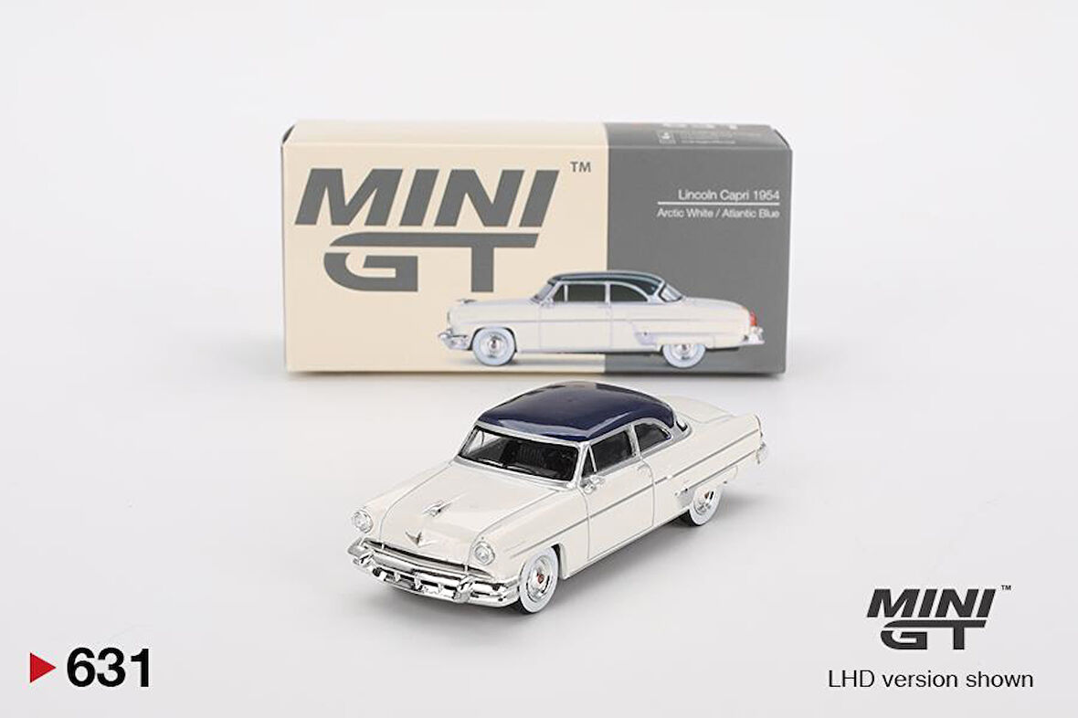 Mini GT Lincoln Capri 1954 Arctic White / Atlantic Blue 631