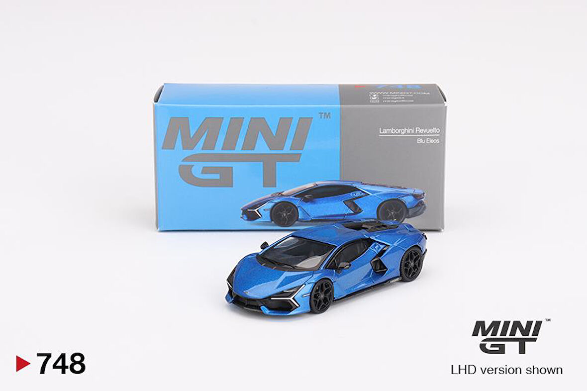 Mini GT Lamborghini Revuelto Blu Eleos 748