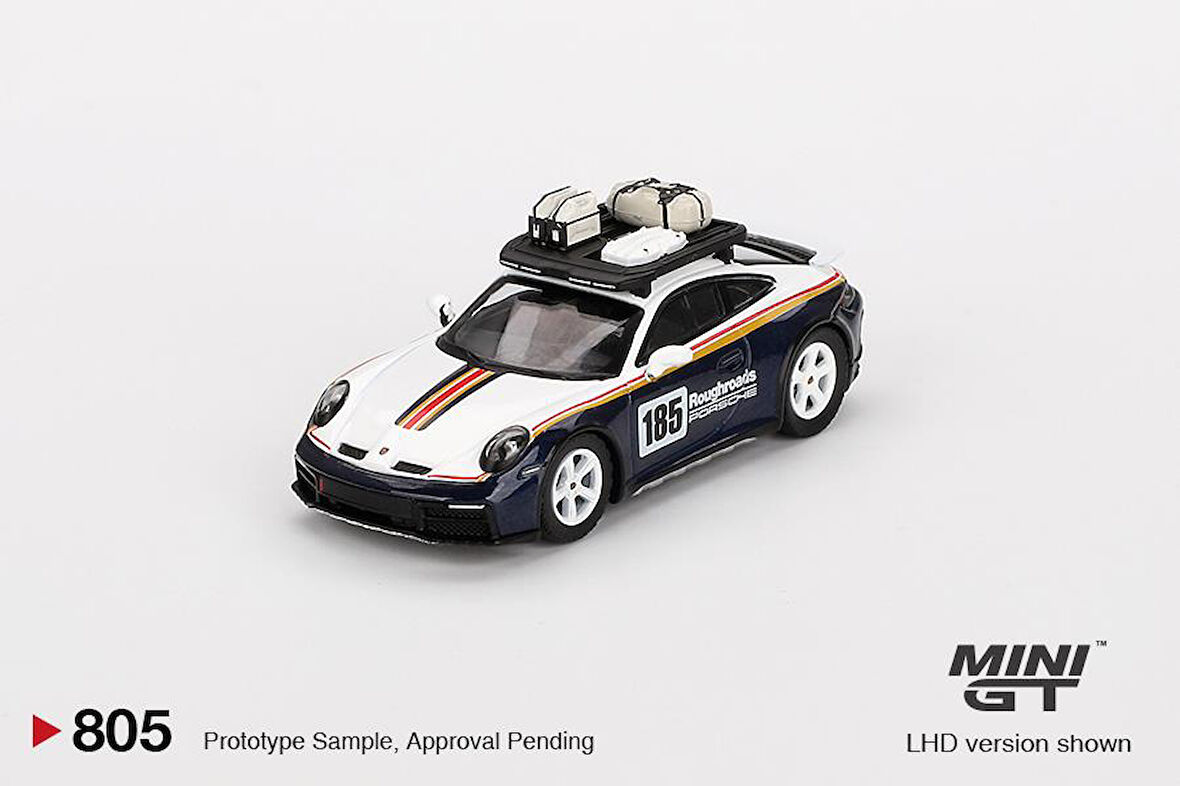 Mini GT Porsche 911 Dakar Rallye Design Package White/Gentian Blue Metallic BL 805