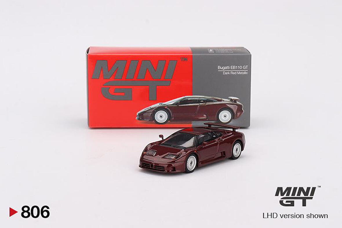 Mini Gt Bugatti EB110 GT Dark Red Metallic 806