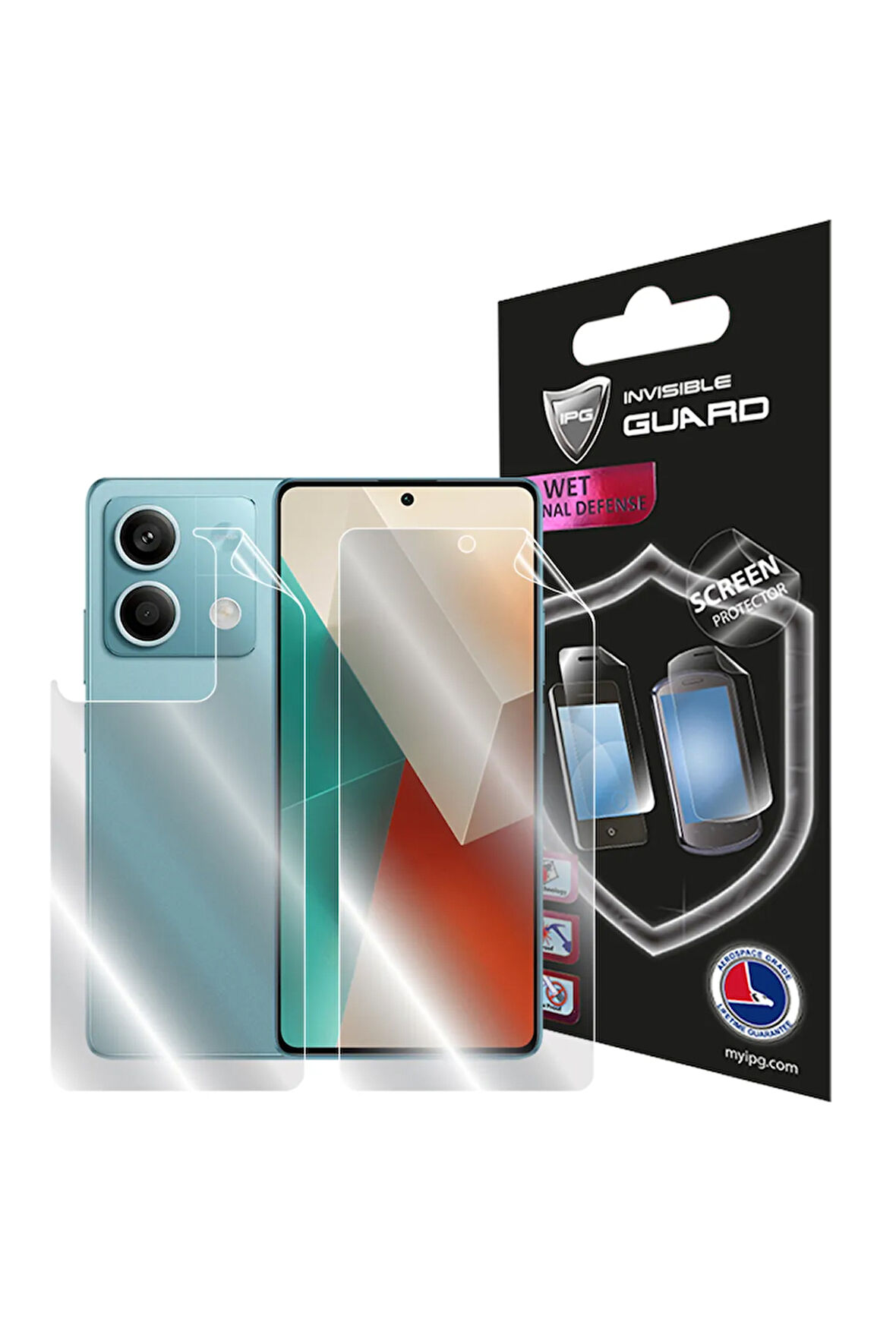 Xiaomi Redmi Note 13 için IPG Hydrogel Tam Kaplama (Ekran ve Arka Koruma)