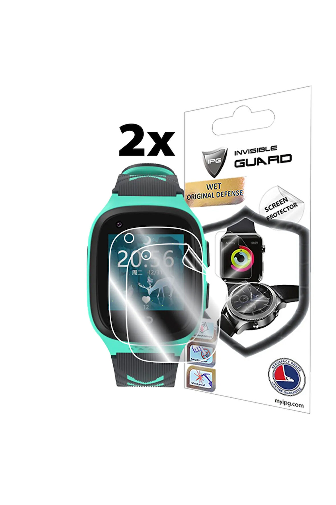 Slazenger Smart Kids Watch (SL.09.2158.5.07) ile uyumlu IPG HydroGel Ekran Koruyucu (2 Adet)