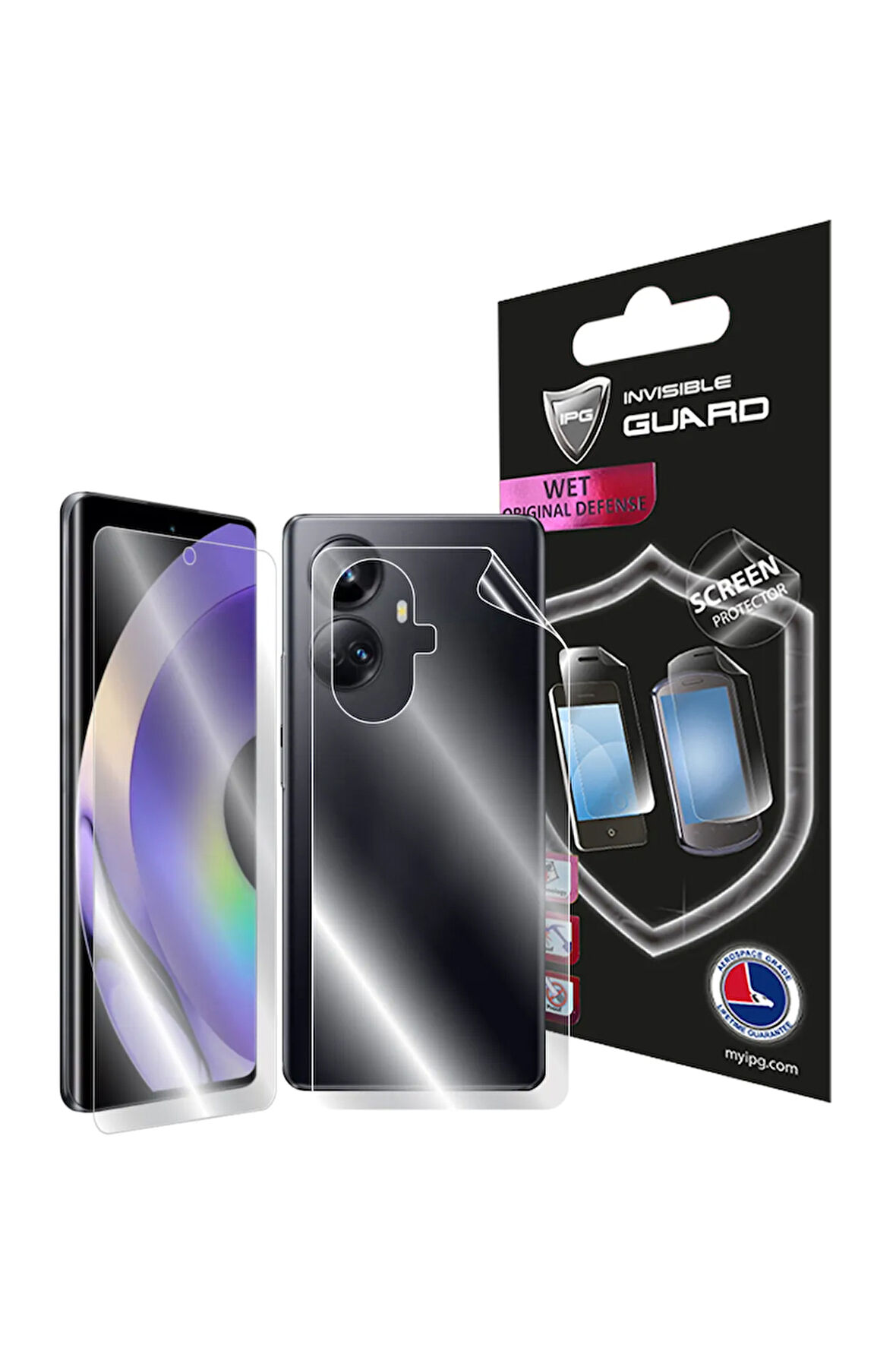 Realme 10 Pro Plus için IPG Hydrogel Tam Kaplama (Ekran ve Arka Koruma)
