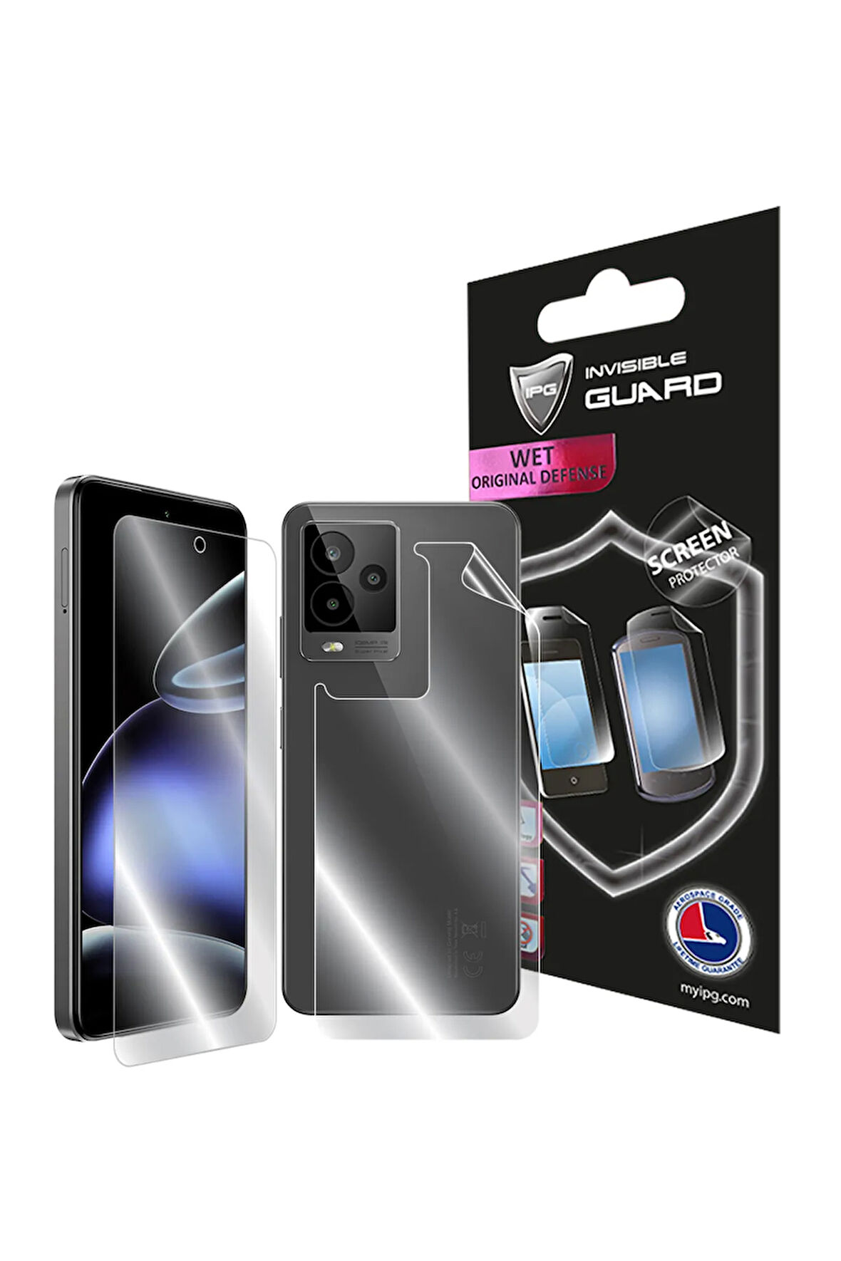 General Mobile GM 24 PRO için IPG Hydrogel Tam Kaplama (Ekran ve Arka Koruma)