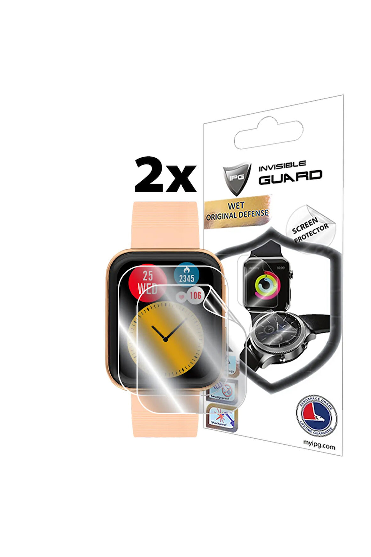 FitWatch FT202301AM0203 ile uyumlu IPG HydroGel Ekran Koruyucu (2 Adet)