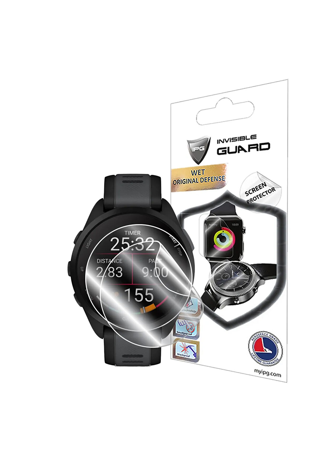 Forerunner 165 ile uyumlu IPG HydroGel Ekran Koruyucu (2 Adet)
