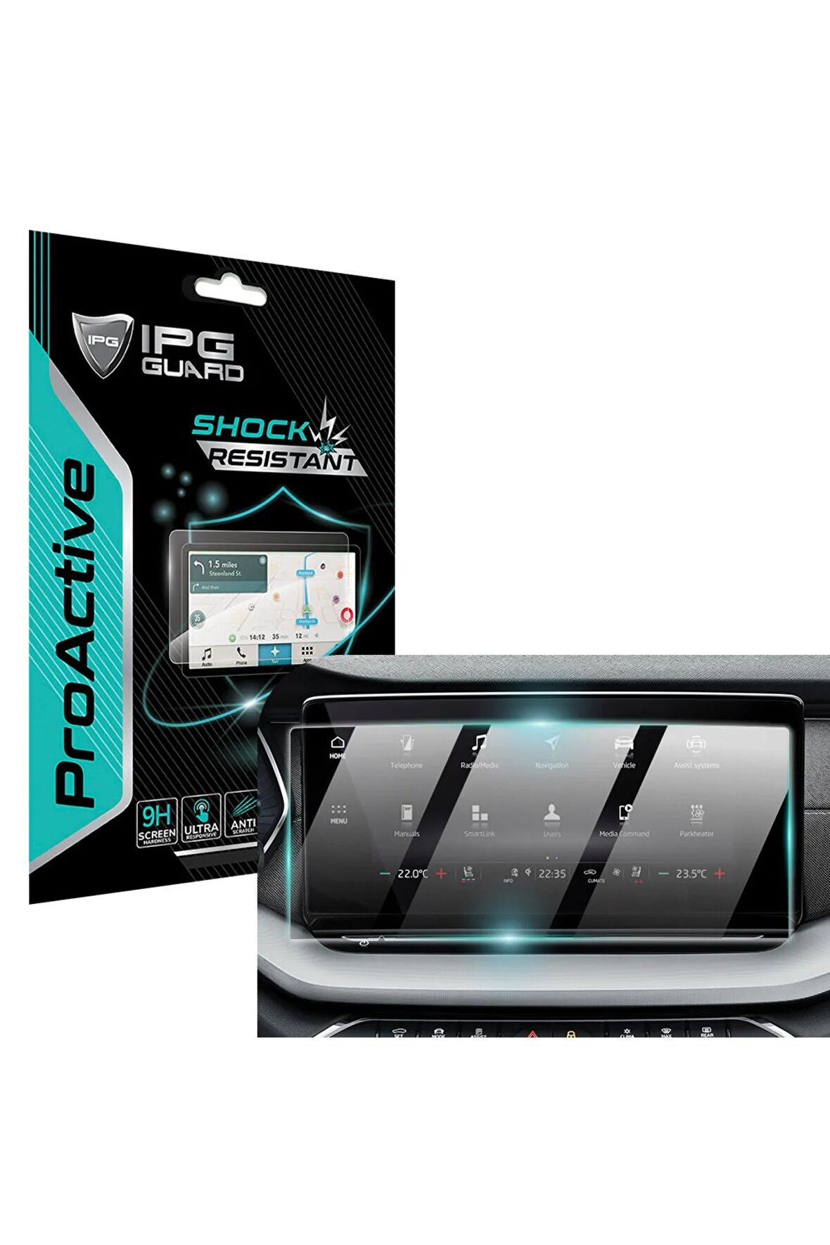 Skoda 2023 Octavia 10 Inch Navigation için 9H Nano IPG ProActive Ekran Koruyucu