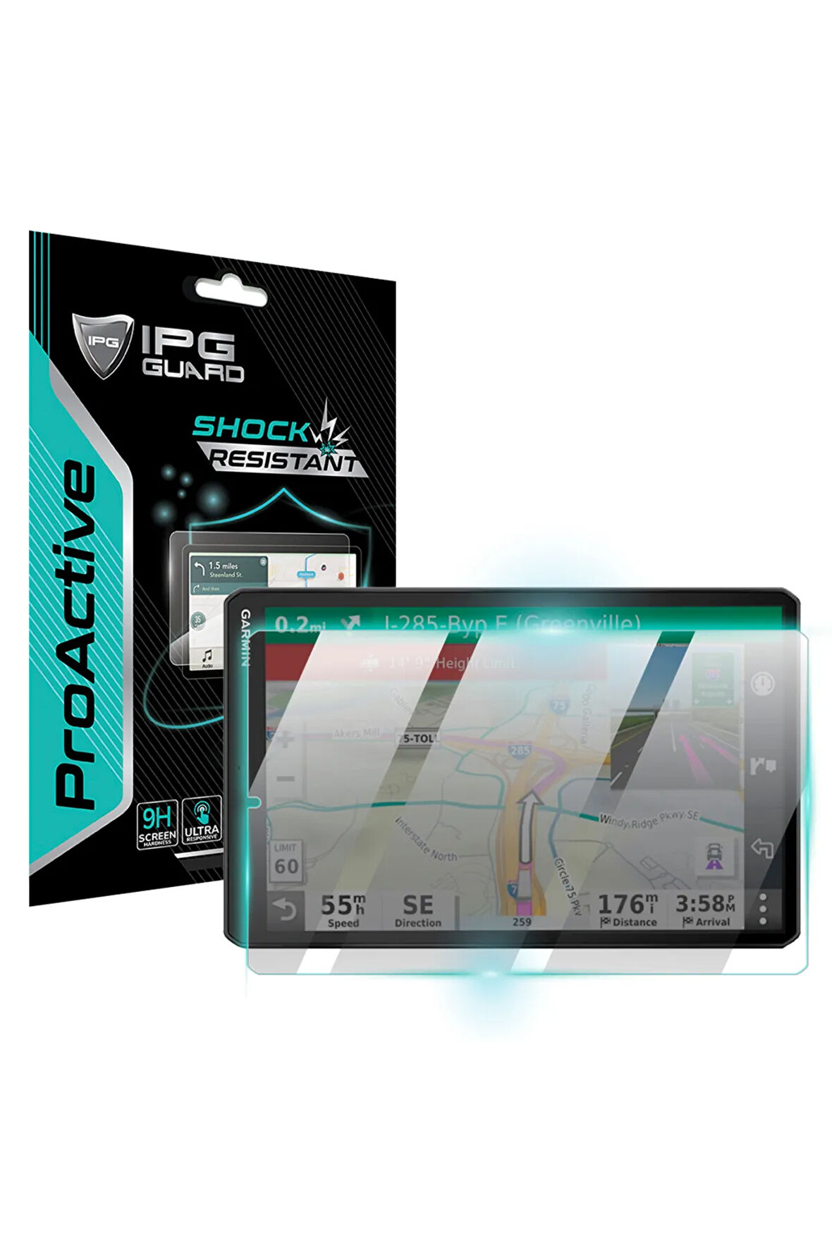Garmin dezl OTR1000 - LGV1000 için 9H Nano IPG ProActive Ekran Koruyucu