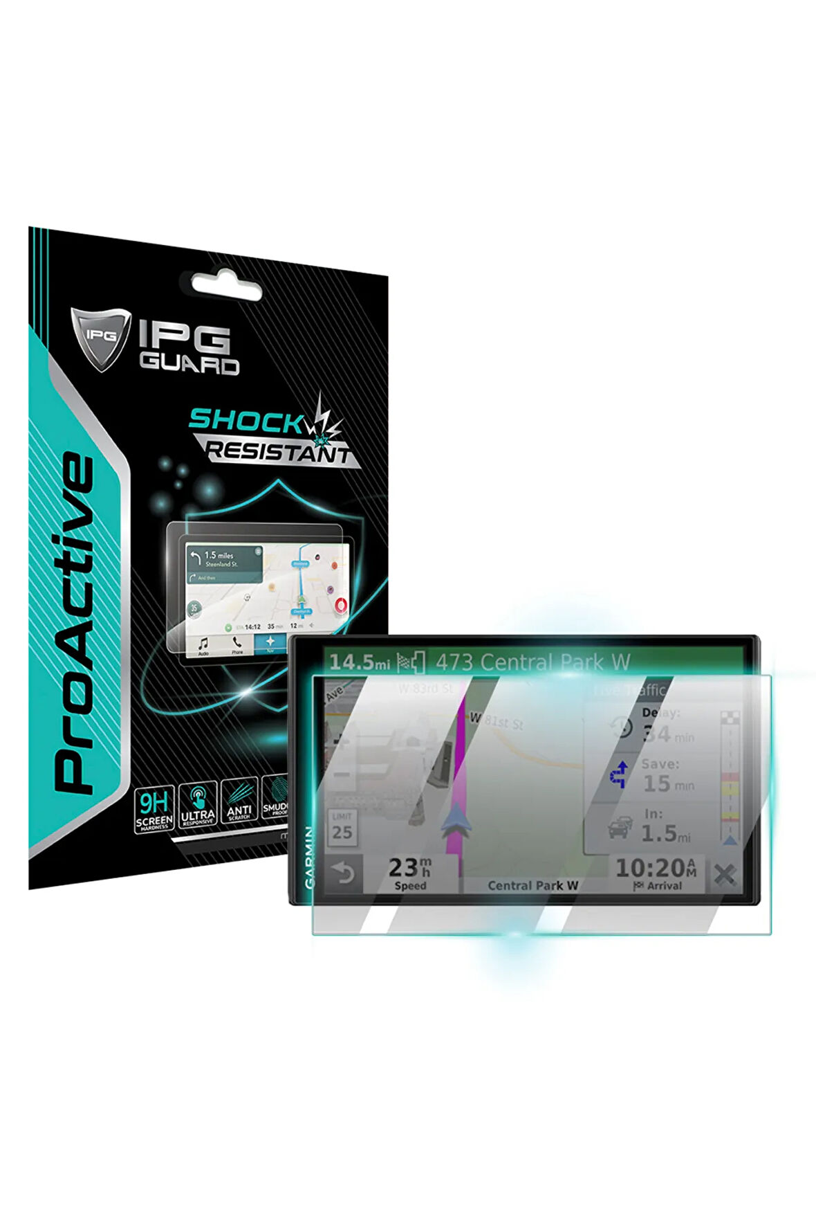Garmin DriveSmart 65 için 9H Nano IPG ProActive Ekran Koruyucu