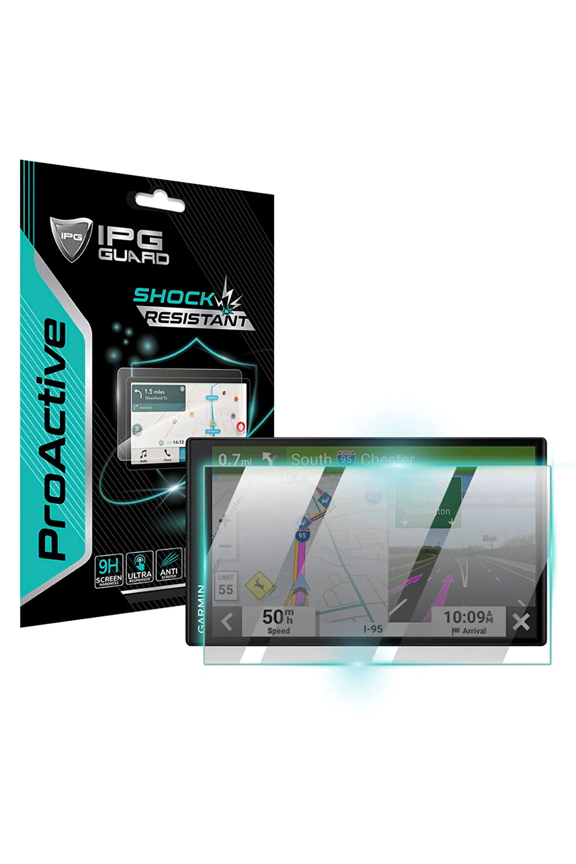 Garmin DriveSmart 76 için 9H Nano IPG ProActive Ekran Koruyucu