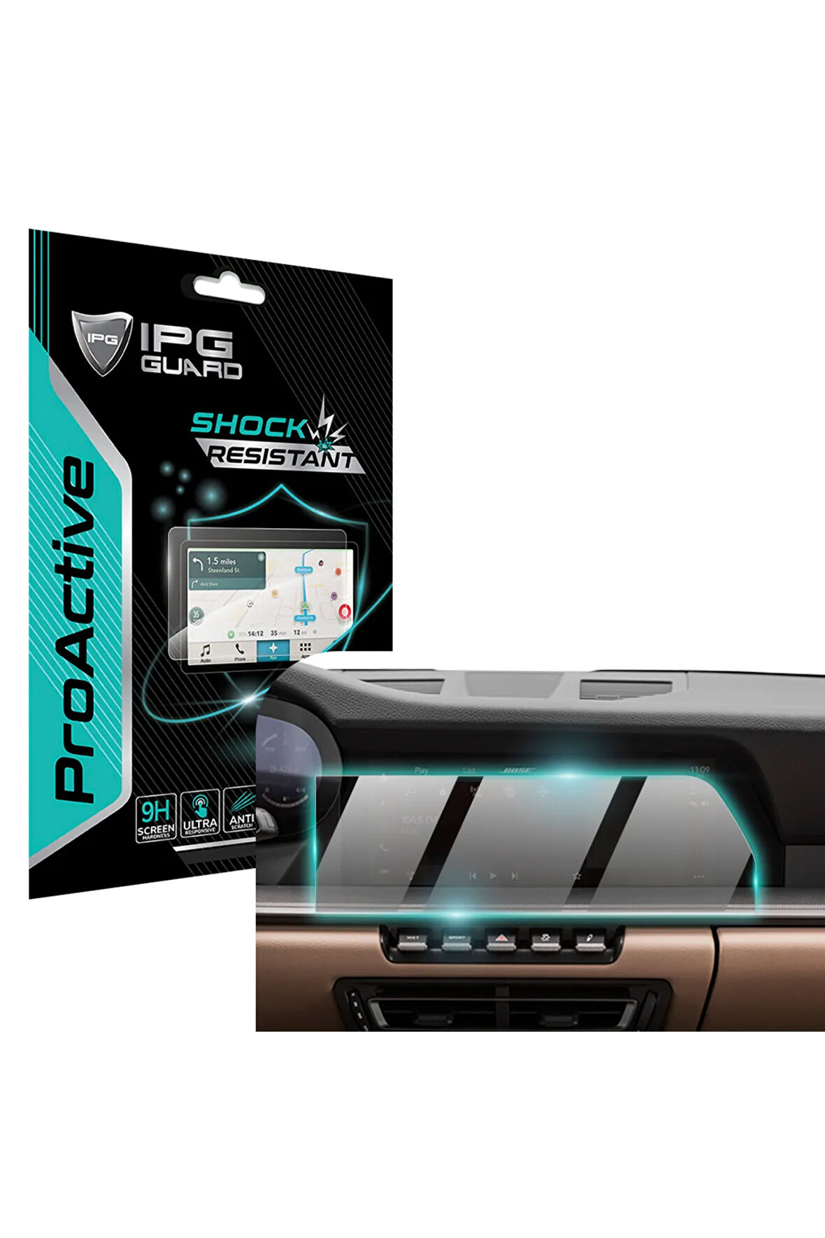 Porsche 2024 911 10.9 Inch Navigasyon 9H IPG ProActive Ekran Koruyucu