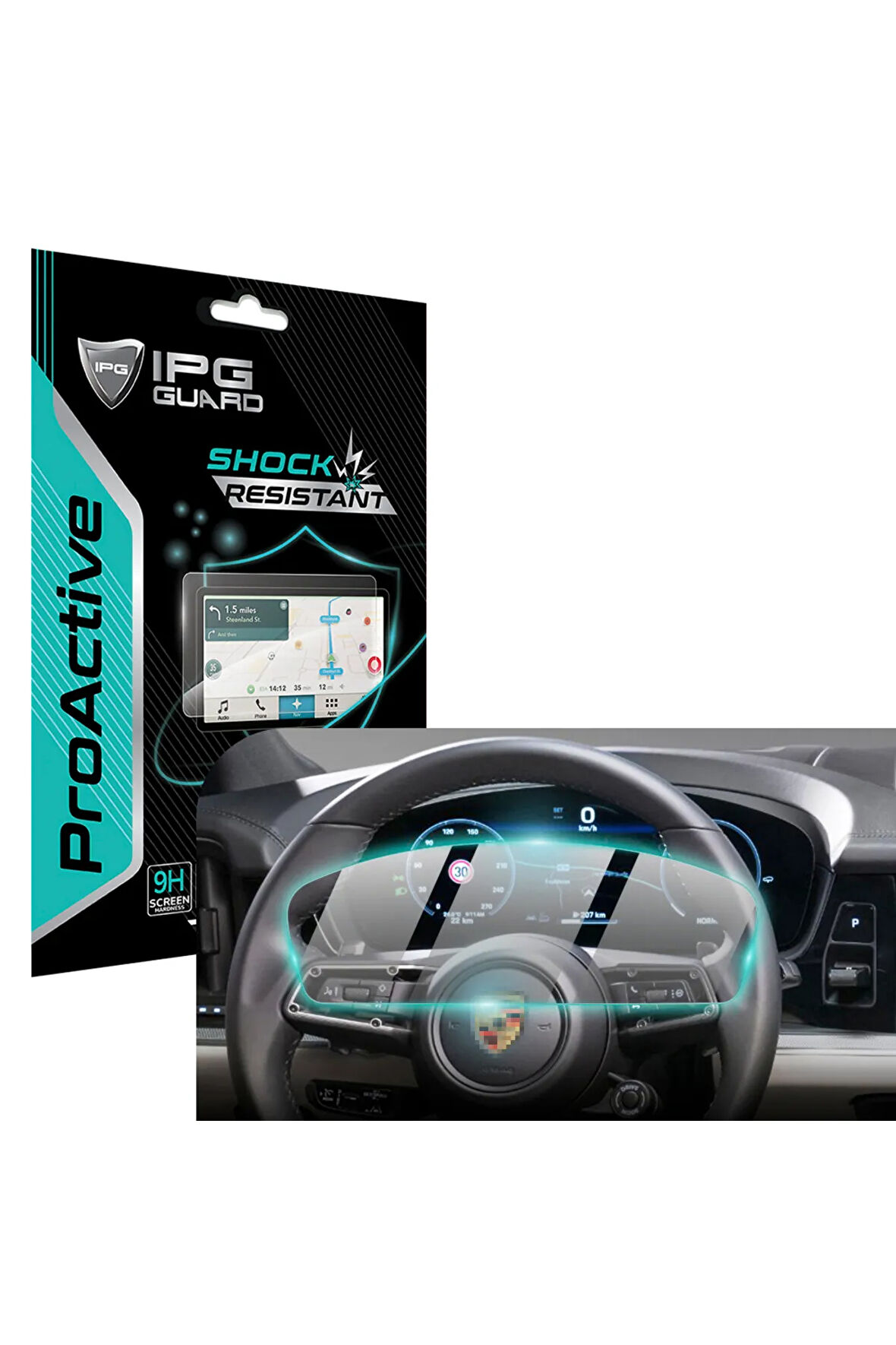 Porsche 2024 Cayenne 12.3" Dashboard 9H IPG ProActive Ekran Koruyucu