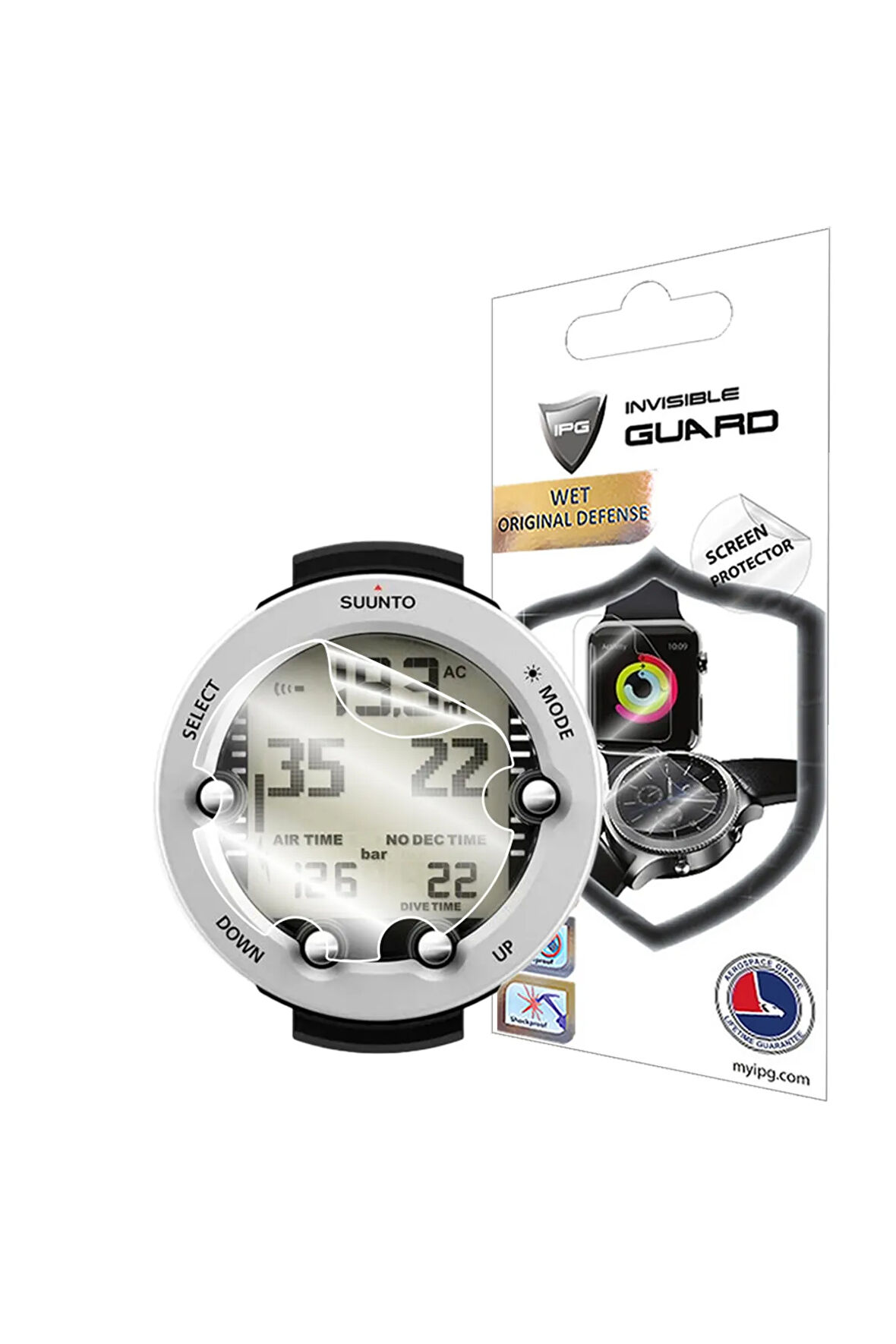 Suunto Vyper Novo Dalış Bilgisayarı ile uyumlu IPG HydroGel Ekran Koruyucu (2 Adet)