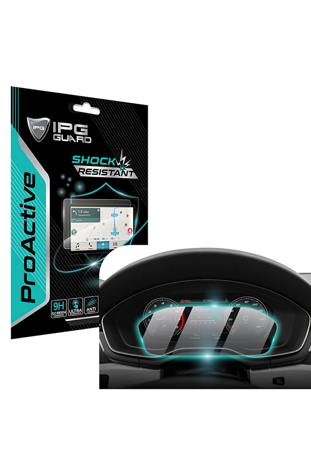 Audi 2023-24 S4 - S5 12.3" Gösterge Paneli 9H Nano IPG ProActive Ekran Koruyucu