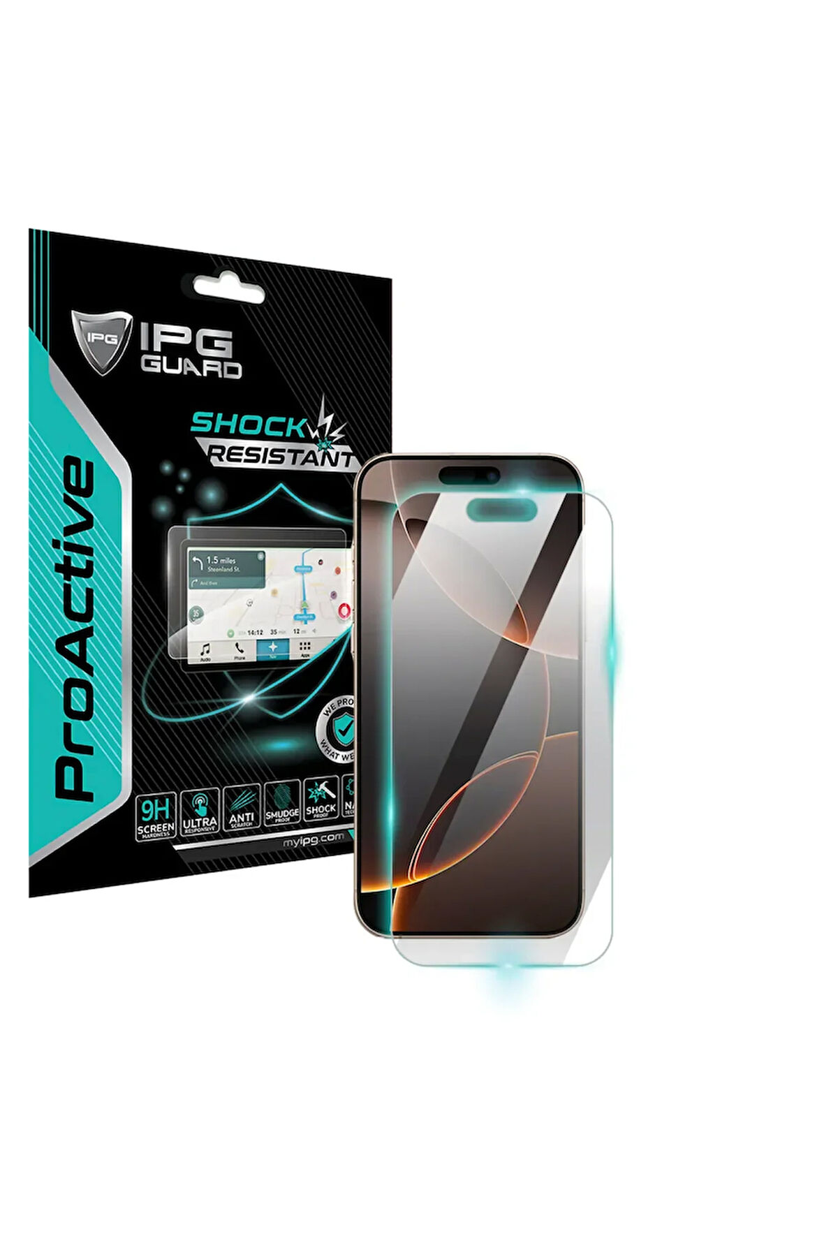 Apple iPhone 16 Pro Max için 9H Nano IPG ProActive Ekran Koruyucu, Pürüzsüz Cam Bitiş