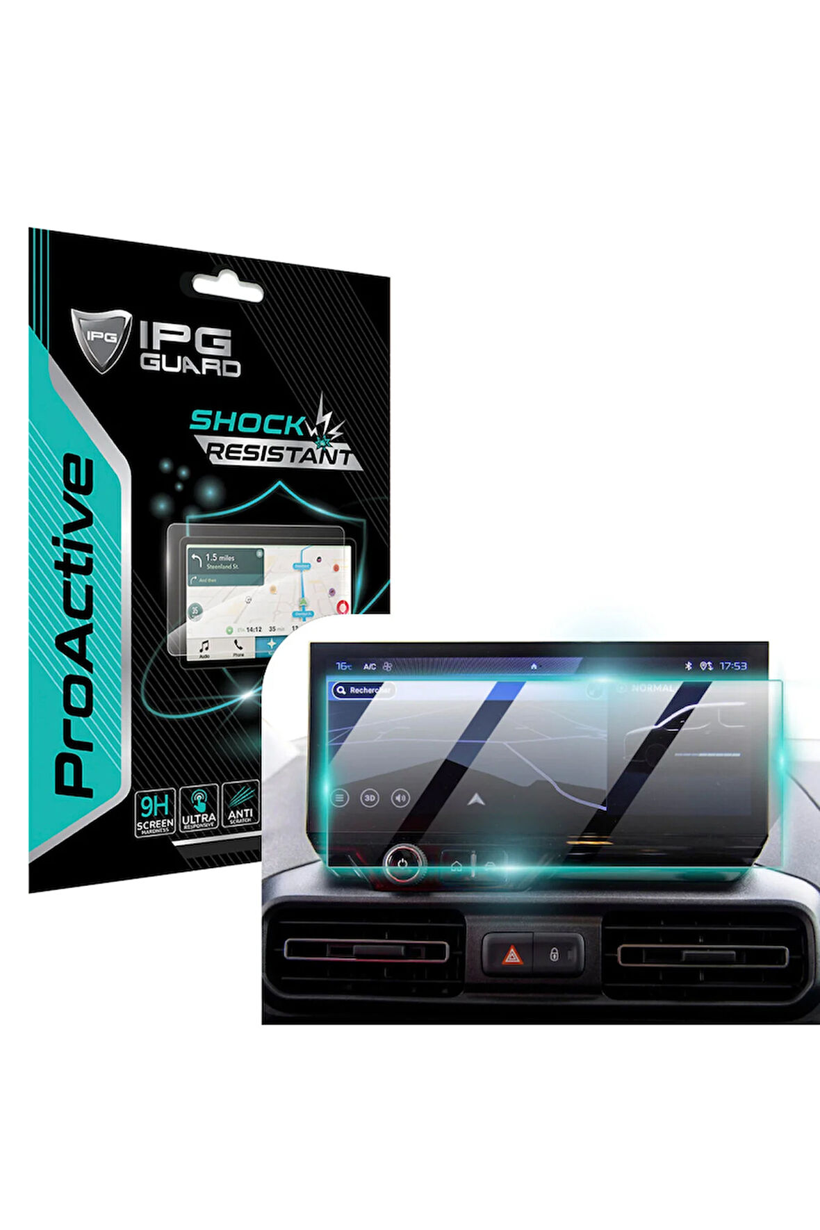 Peugeot 2024 Uyumlu Rifter 10" Navigasyon İçin Ipg Proactive Ekran Koruyucu