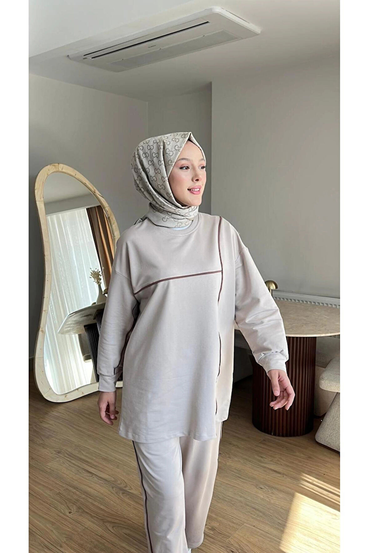 OLİVİA KADIN MEVSİMLİK PENYE ALT ÜST SPOR VE RAHAT TESETTÜR İKİLİ TAKIM