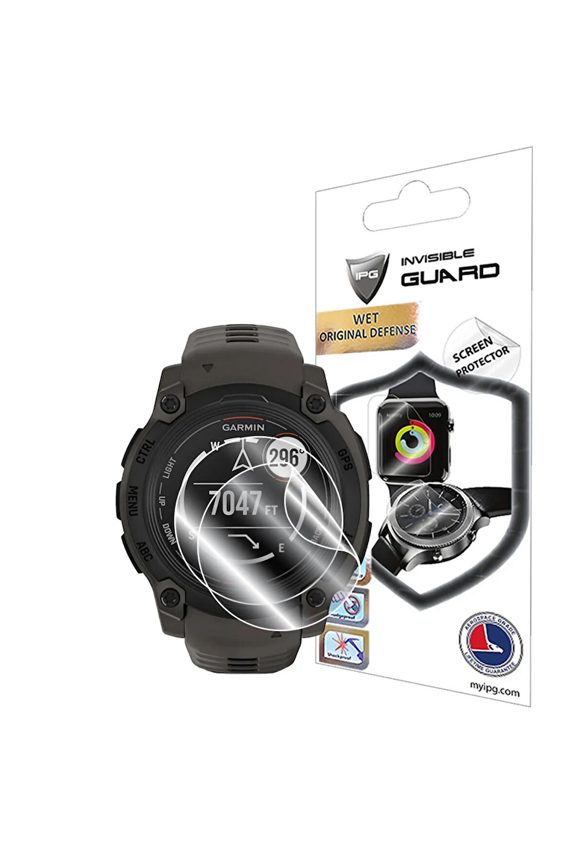 GARMIN Instinct E – 40 mm ile uyumlu IPG HydroGel Ekran Koruyucu (2 Adet)