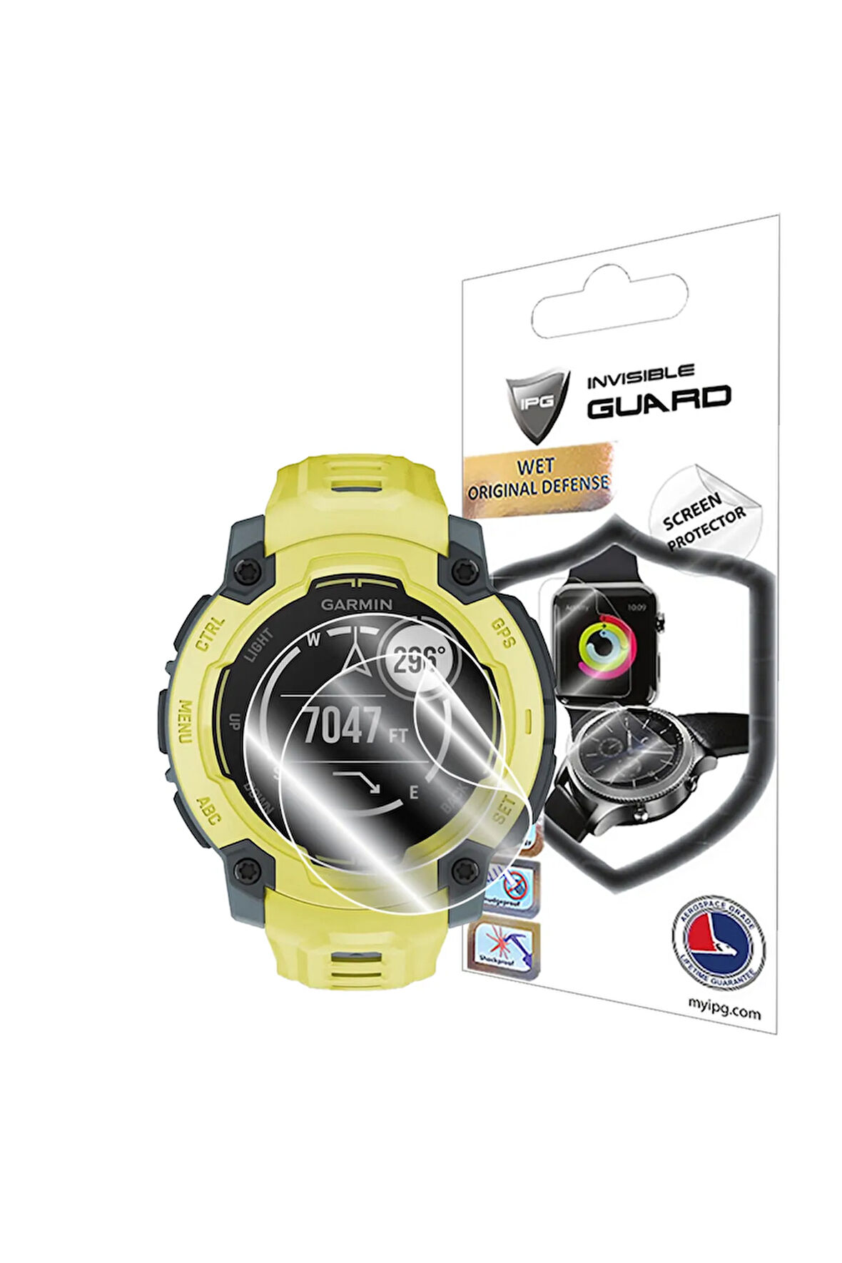 GARMIN Instinct E – 45 mm ile uyumlu IPG HydroGel Ekran Koruyucu (2 Adet)