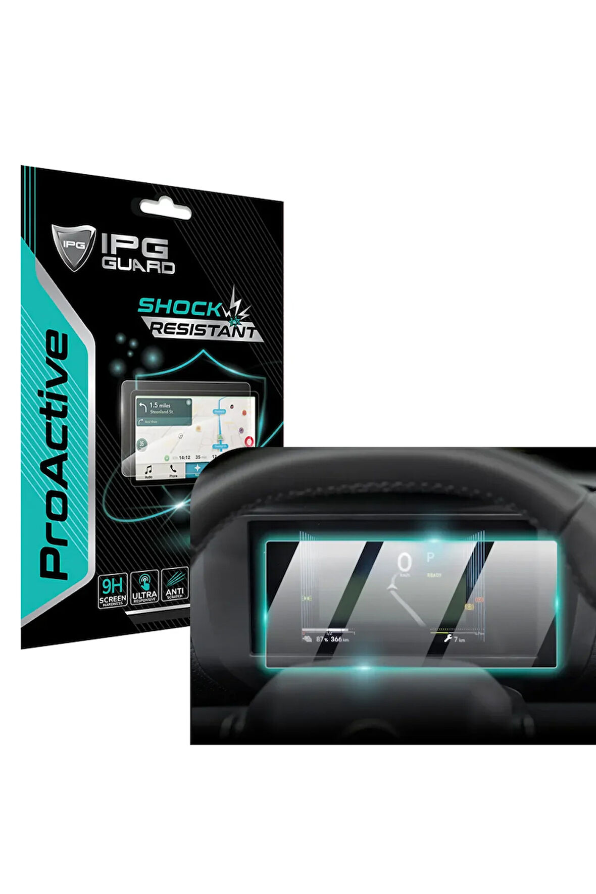 Citroen 2021-2025 C4 - C4 Max 7 Inch Gösterge Paneli için 9H Nano IPG ProActive Ekran Koruyucu
