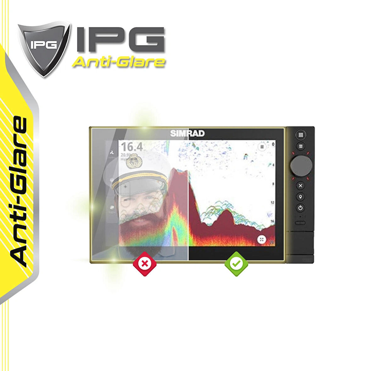 Simrad NSS 4 10 Inch Chartplotter Fishfinder - IPG Anti-Glare Yansıma Önleyici Mat Ekran Koruyucu