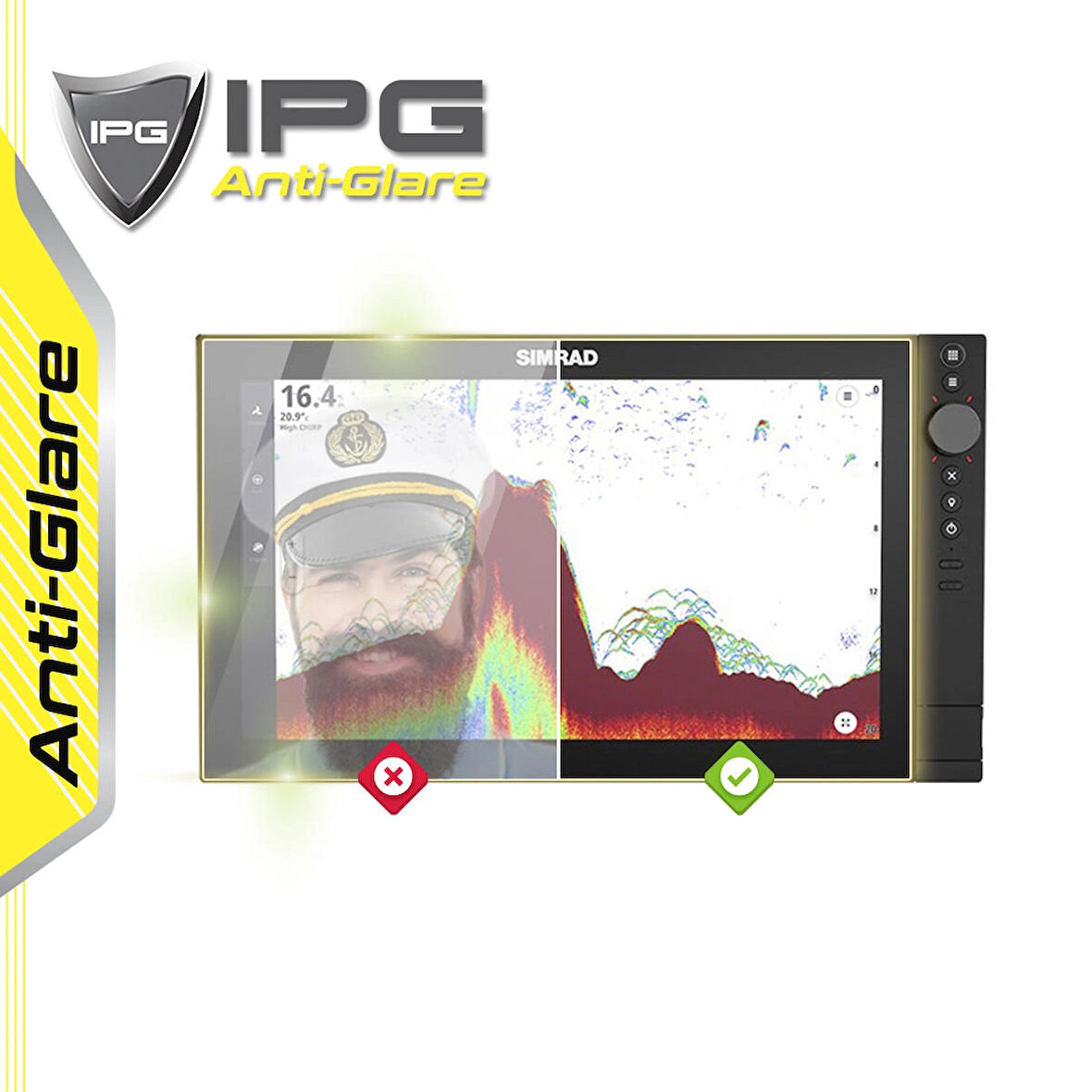 Simrad NSS 4 16 Inch Chartplotter Fishfinder - IPG Anti-Glare Yansıma Önleyici Mat Ekran Koruyucu