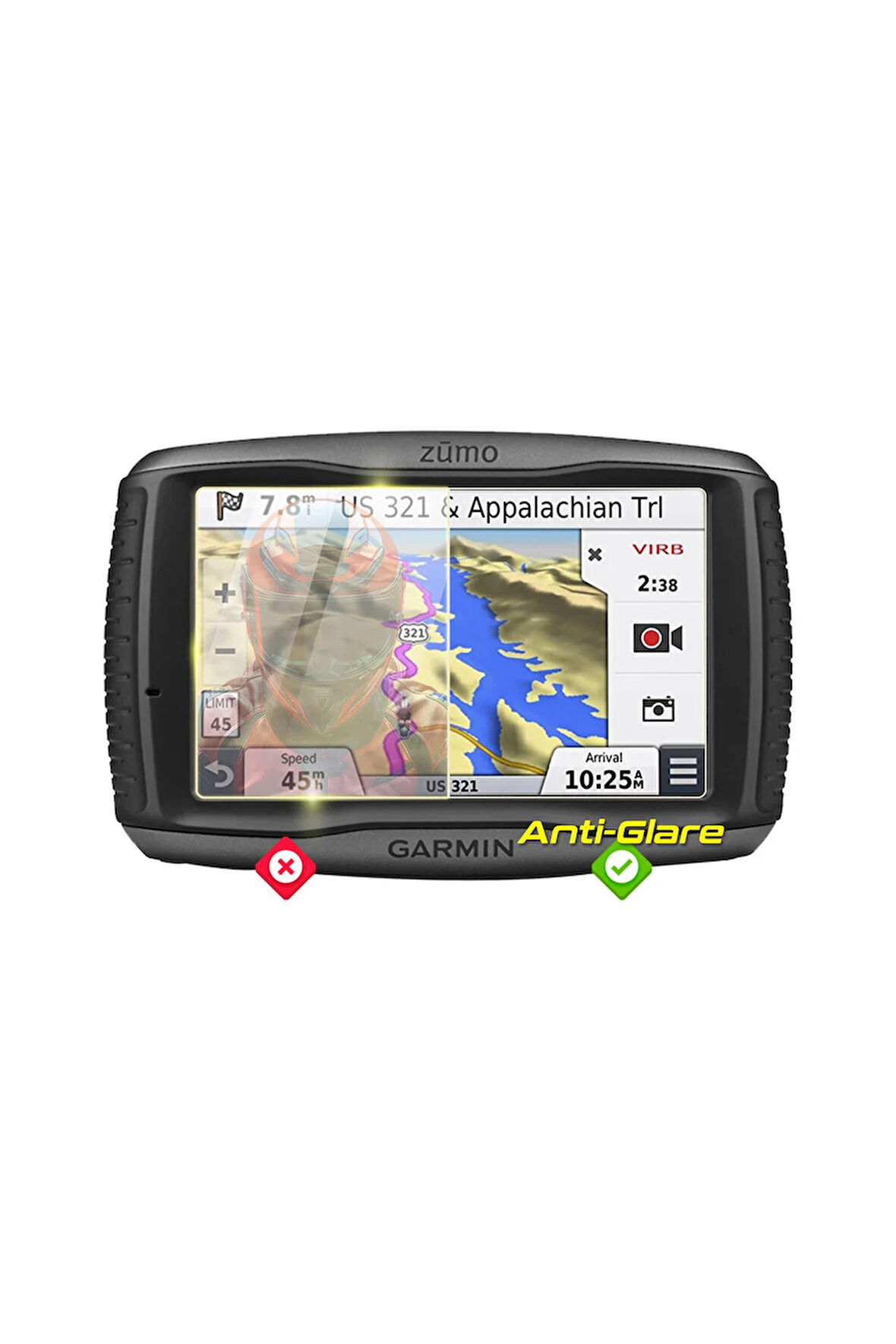 Garmin zumo 590-590LM 5" için IPG Anti-Glare Uyumlu  Parlama Önleyici Mat Ekran Koruyucu