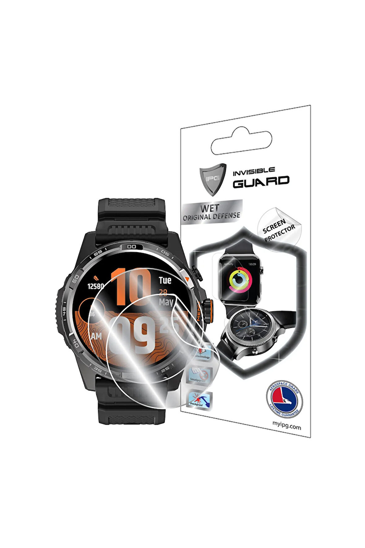 Ticwatch Atlas ile uyumlu IPG Hydrogel Ekran Koruyucu (2 Adet)