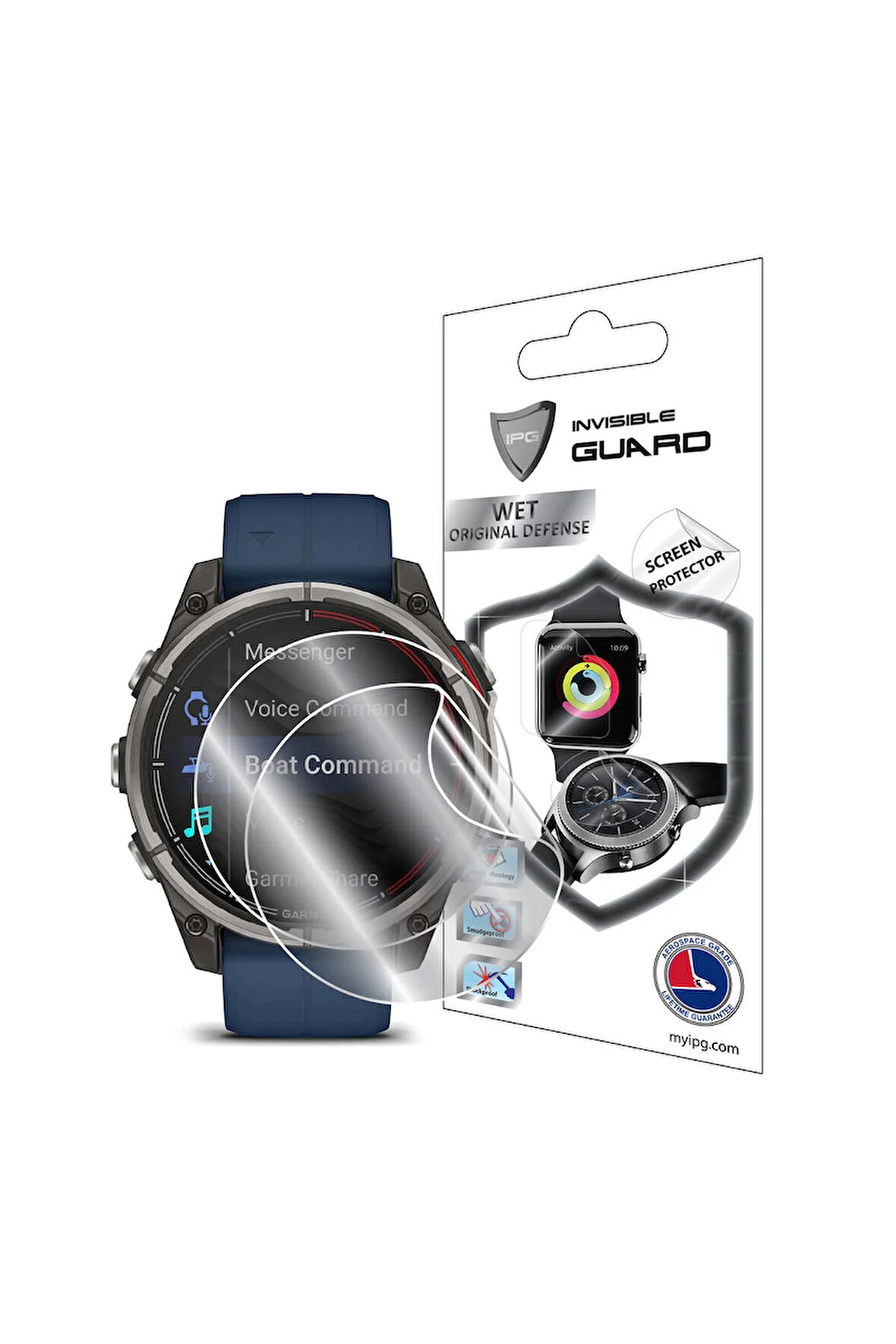 Garmin quatix® 8 47mm Hydrogel (İnce TPU) ile uyumlu Ekran Koruyucu (2 Adet)
