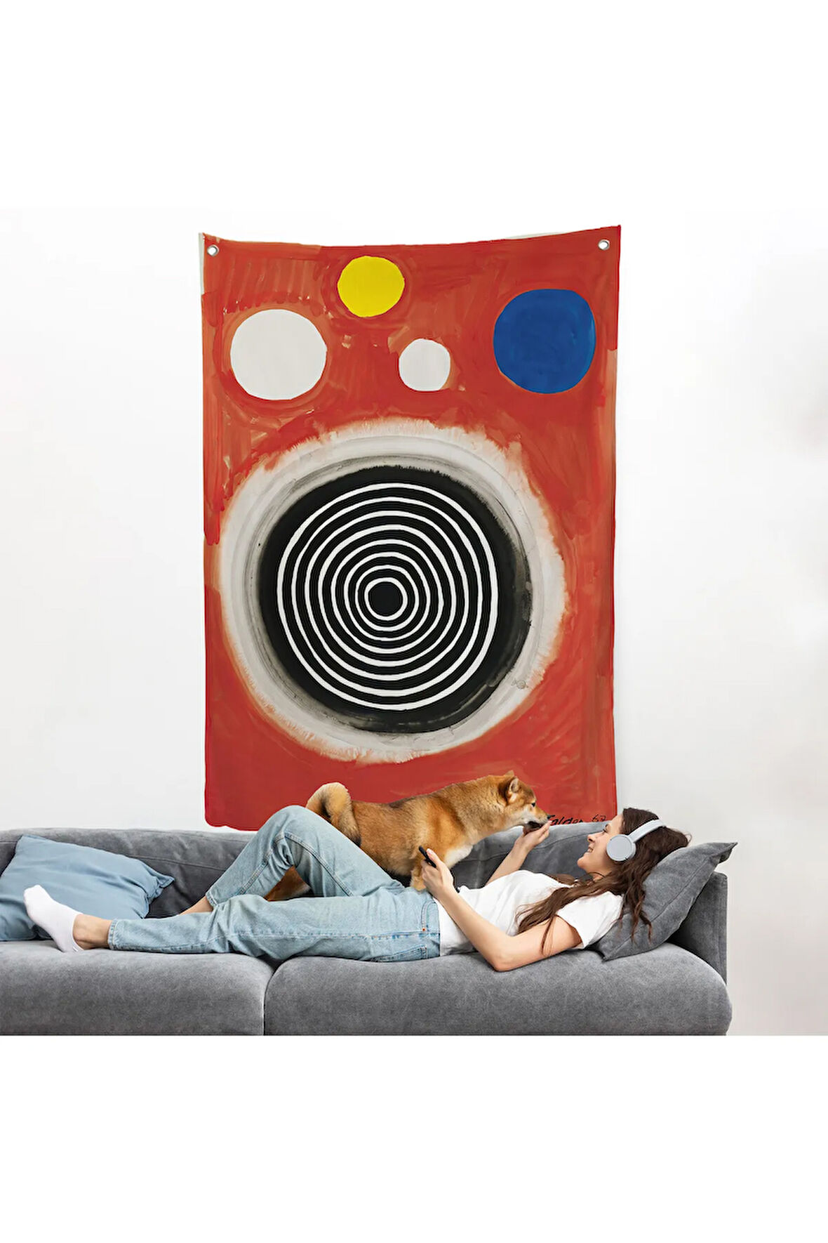 Alexander Calder - Eşmerkezli Bulutsu Duvar Örtüsü - Concentric Nebula-8103