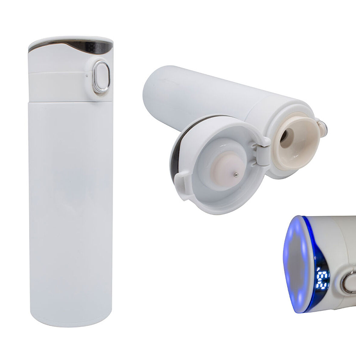 Dereceli Led Göstergeli Paslanmaz Çelik Termos (450 ML)
