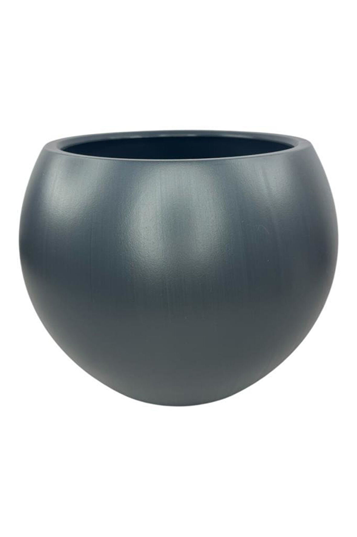 Küre Yuvarlak Top Vazo Dekoratif Saksı ANTRASİT 38*30cm