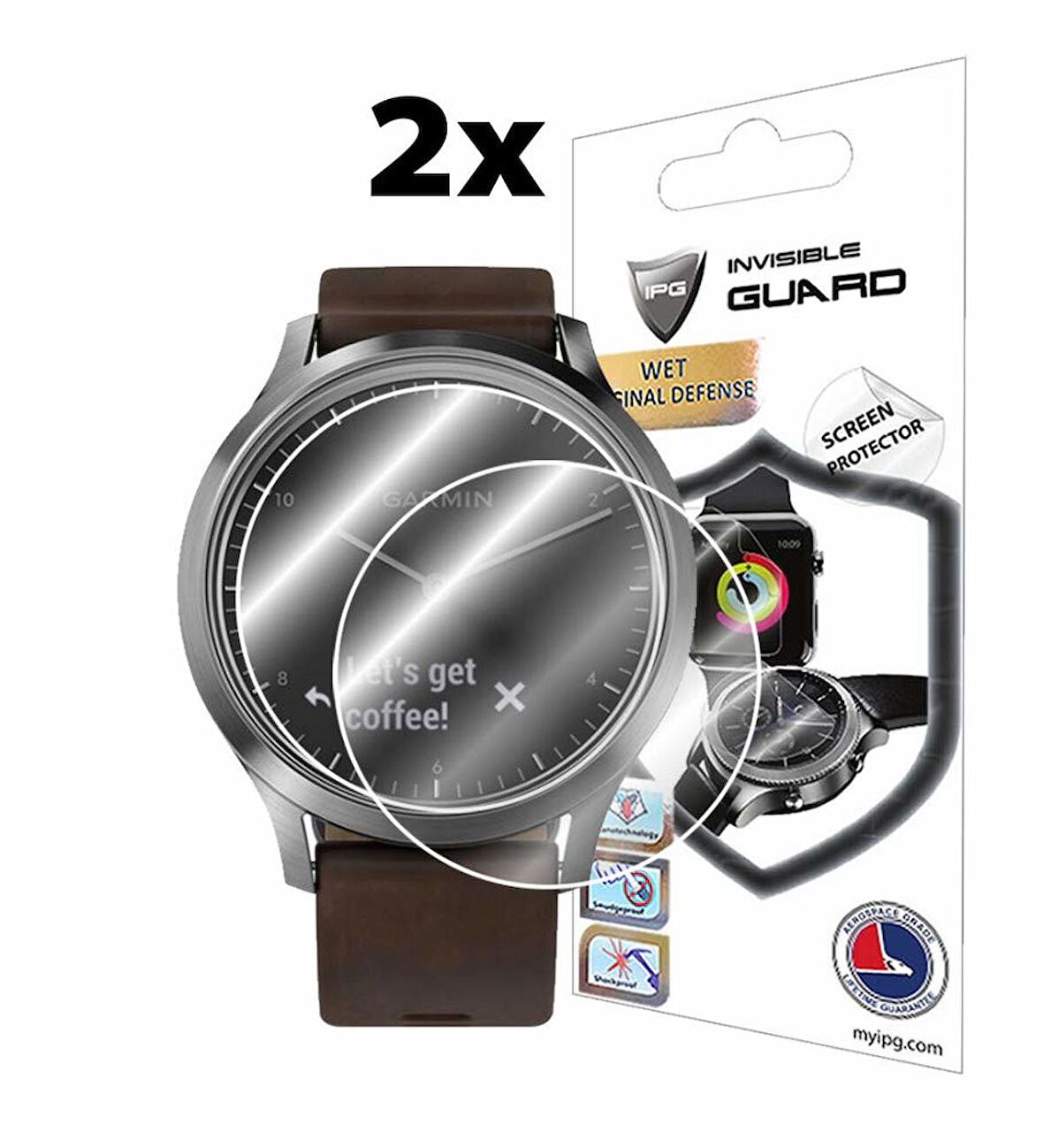 IPG Garmin Vivomove HR Ekran Koruyucu (2 Adet)