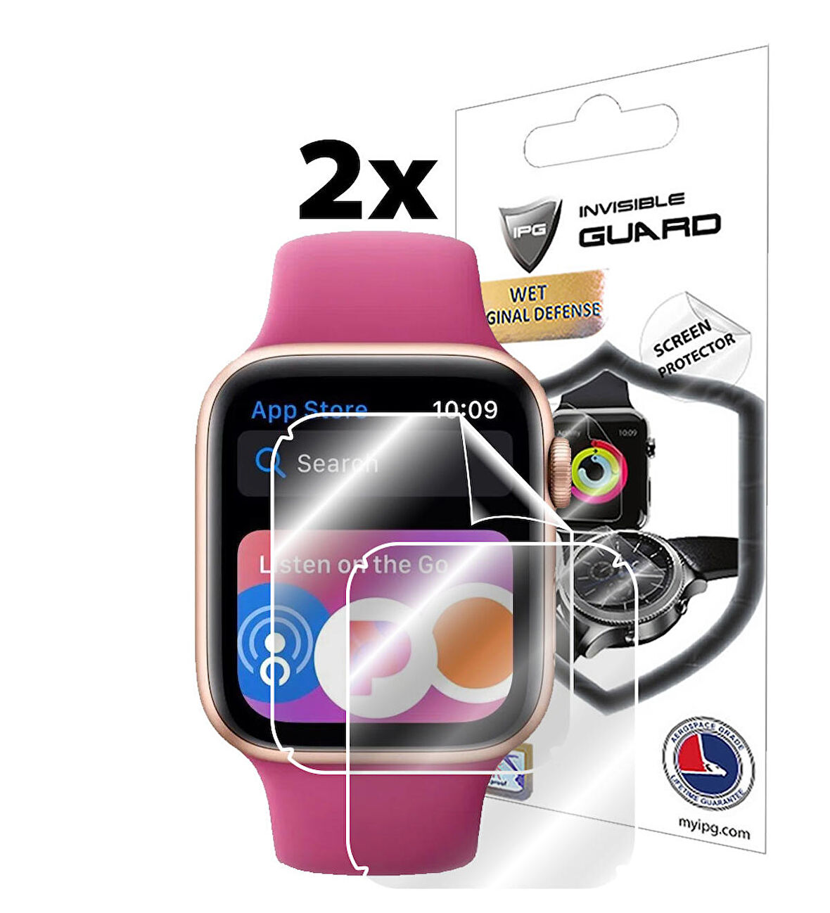 IPG Apple Watch 4 5 6 Seri 40 mm Uyumlu Ekran Koruyucu (2 Adet)