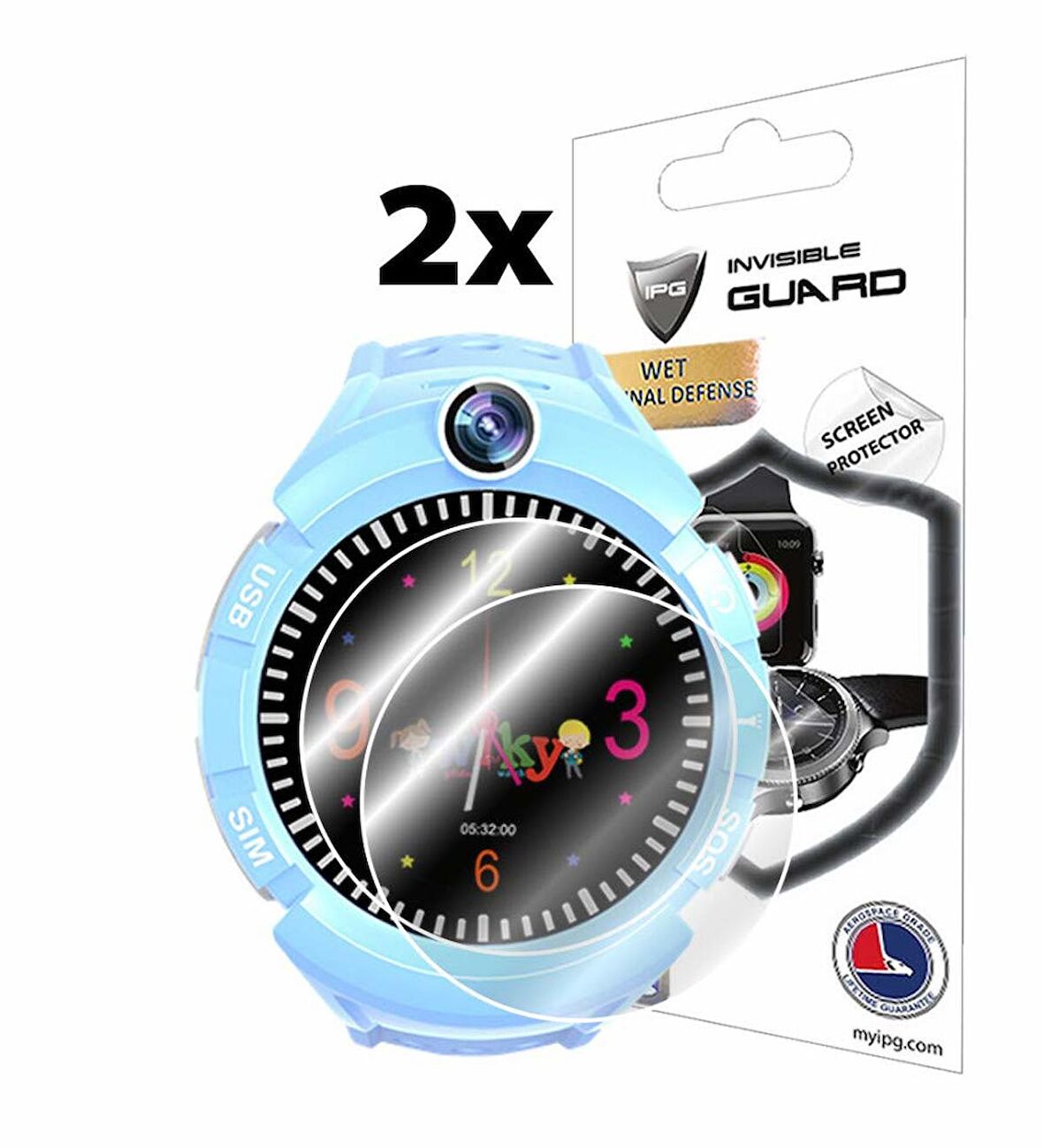 IPG Wiky Watch 3 Akıllı Çocuk Saati Ekran Koruyucu (2 Adet)