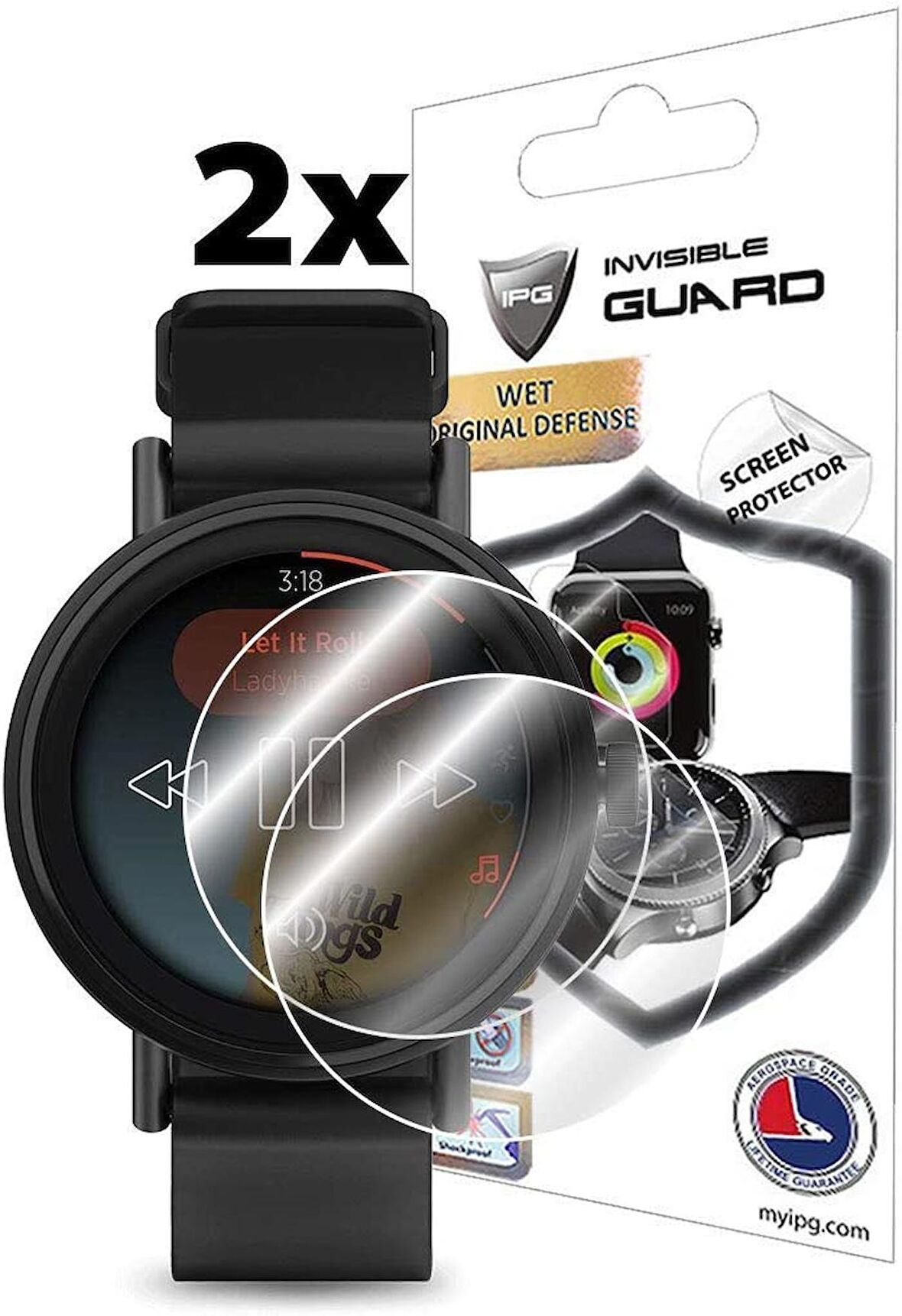 IPG MisFit Vapor 2 (46 mm) Ekran Koruyucu (2 Adet)