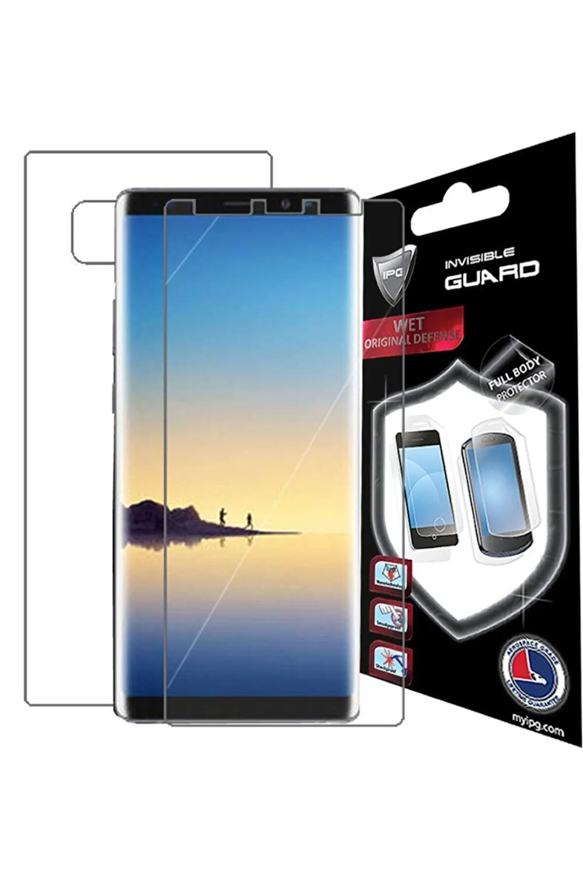 Samsung Galaxy Note 8 Görünmez Hydrogel Tam Kaplama (EKRAN VE ARKA KORUMA)