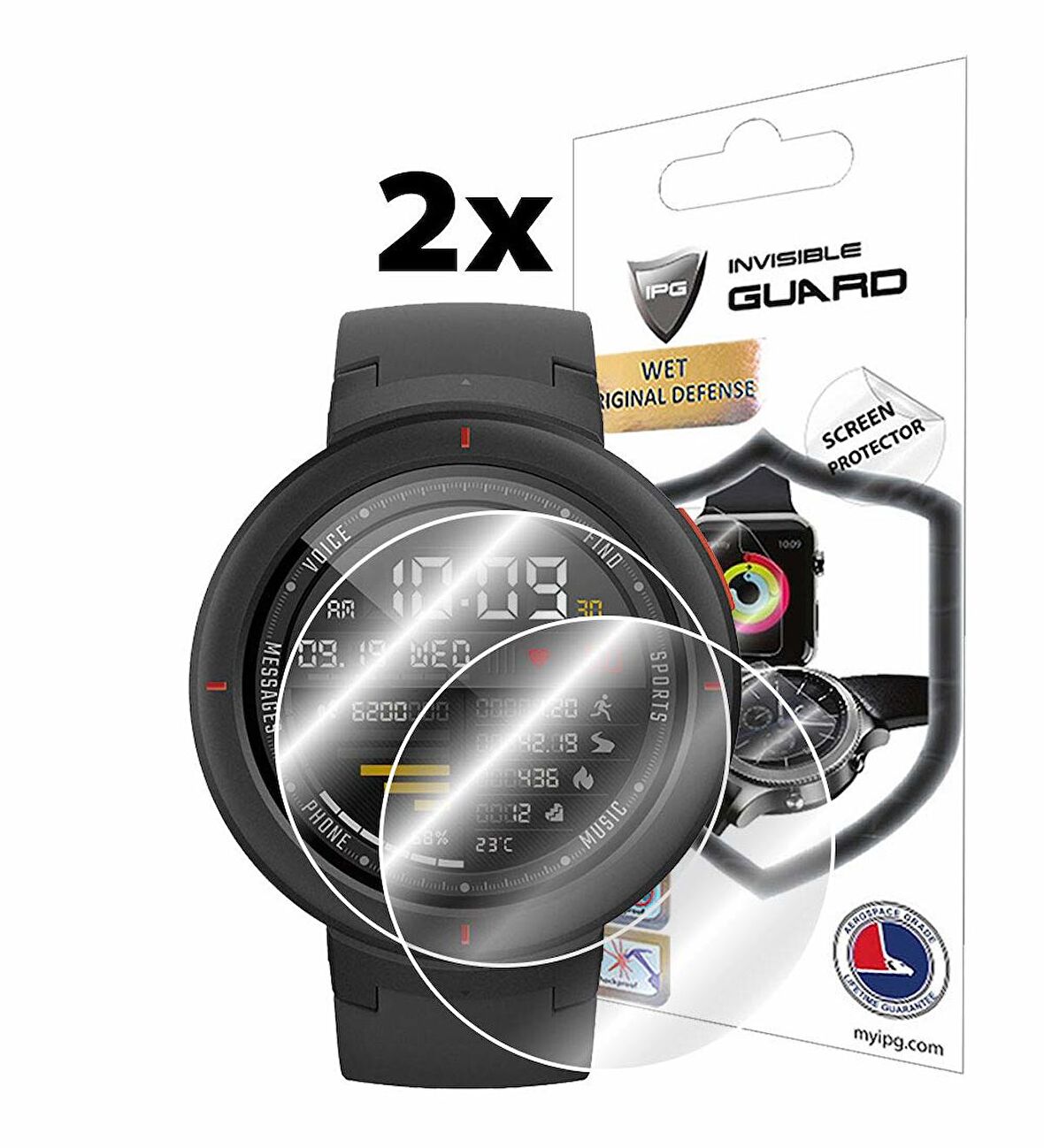 IPG Xiaomi Huami Amazfit Verge Akıllı Saat Ekran Koruyucu (2 Adt)