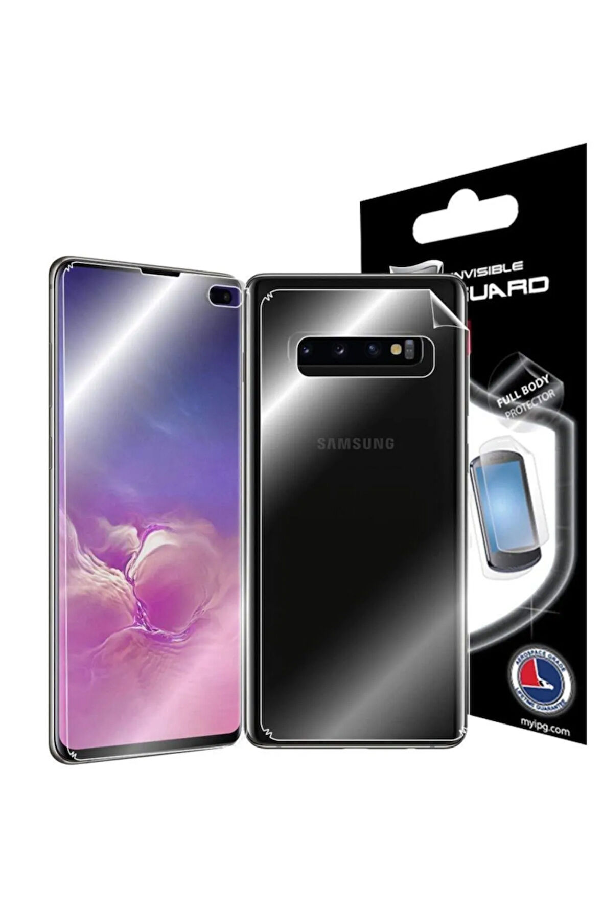 Samsung Galaxy S10 Plus Görünmez Hydrogel Tam Kaplama (EKRAN VE ARKA KORUMA)
