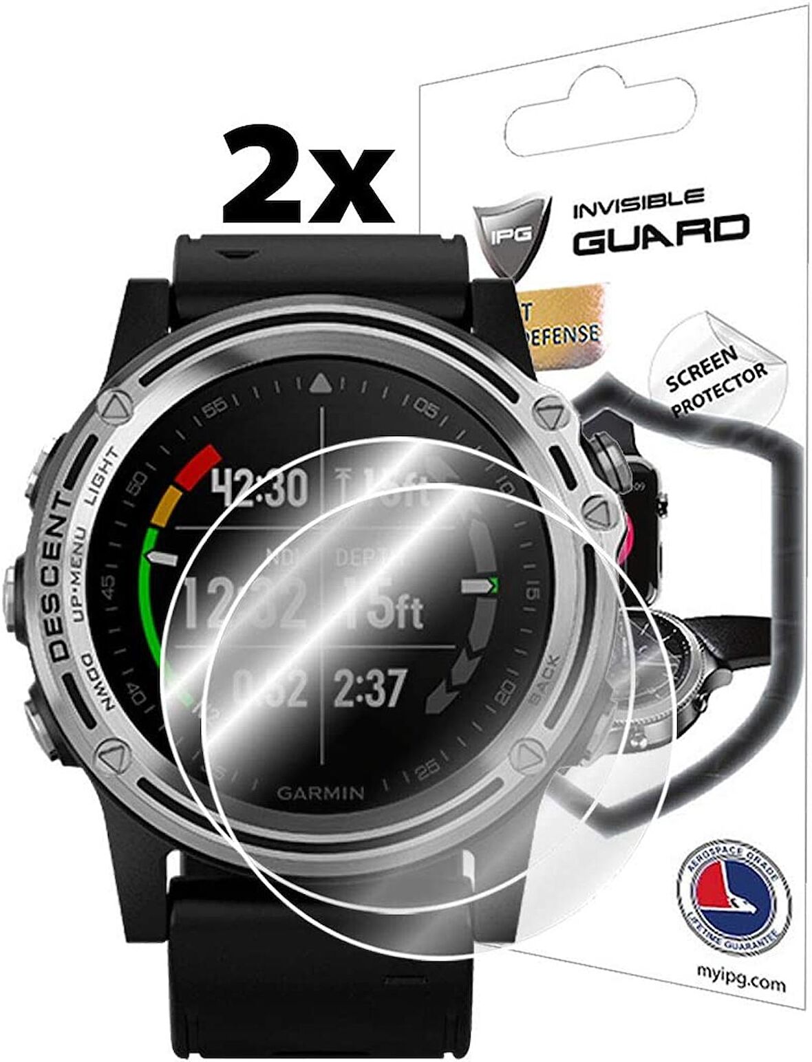 IPG GARMIN DESCENT Mk1 Dalış Saati Ekran Koruyucu (2 adet)